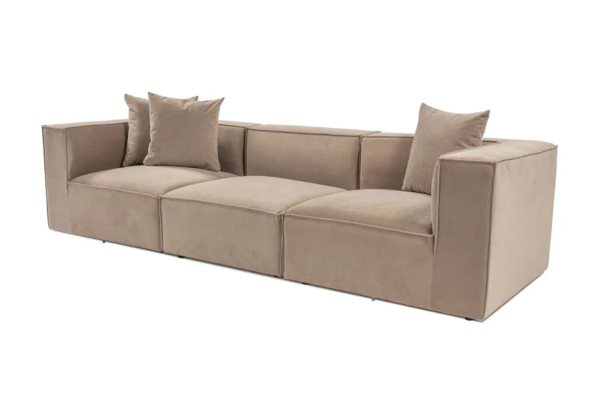 Hanah Home Třímístná pohovka Sora 325 cm cappucino