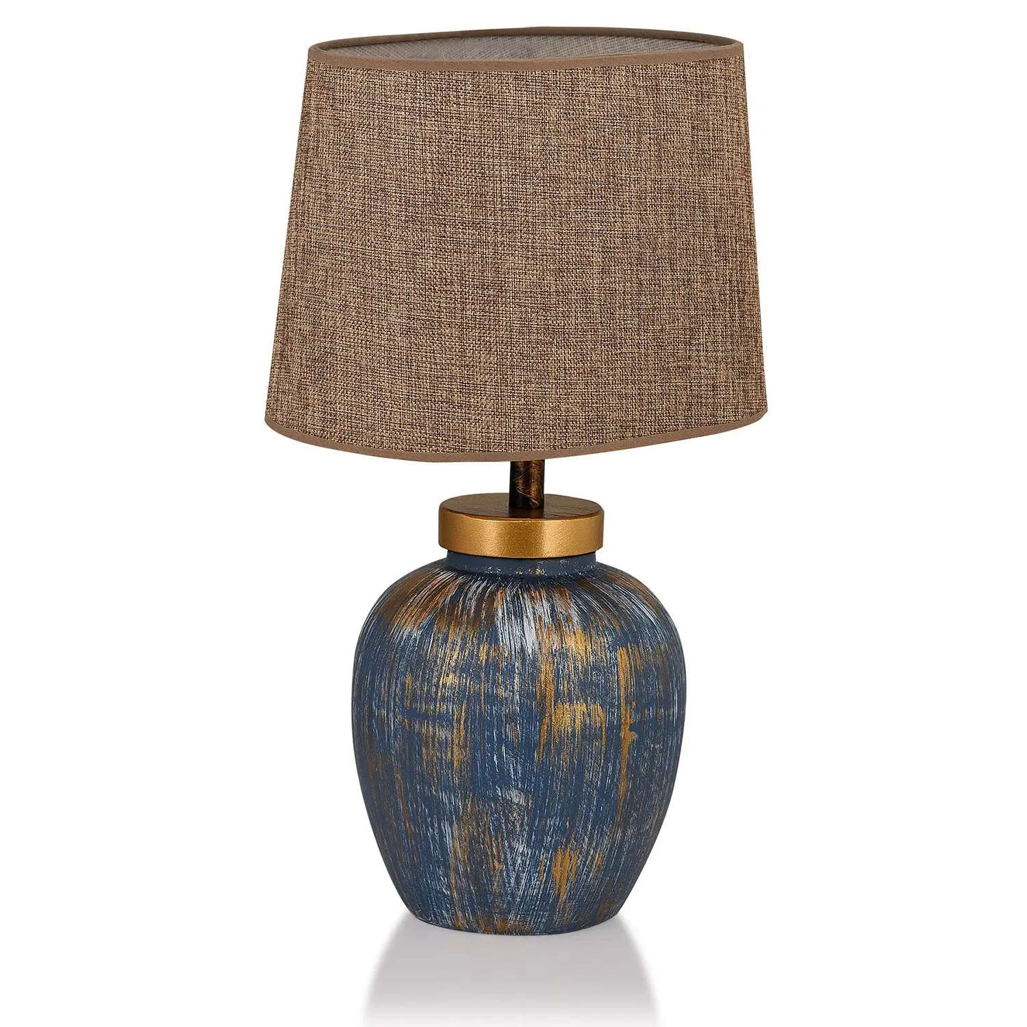 Opviq Stolní lampa Casandra modrá/hnědá