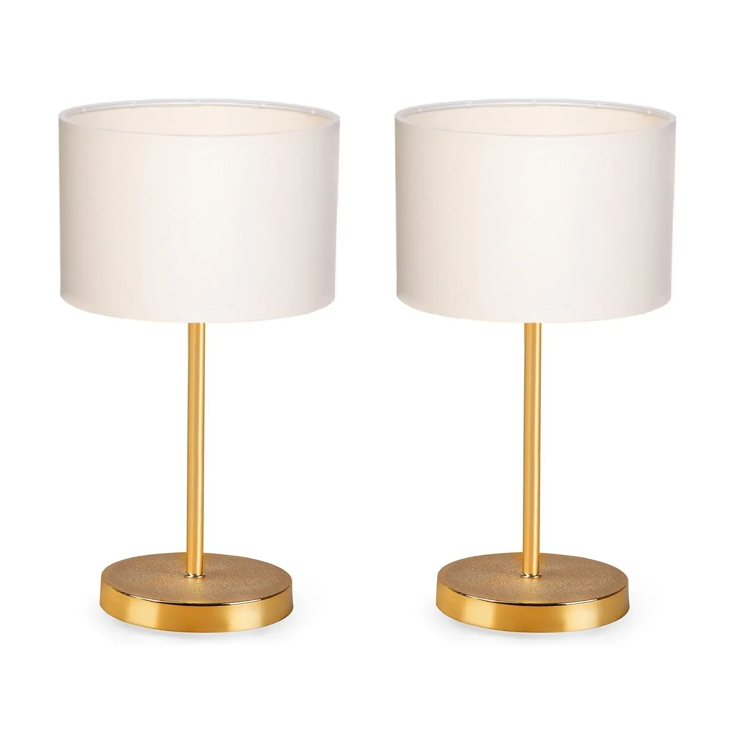 Opviq Sada 2 ks stolních lamp Tablo krémová/zlatá