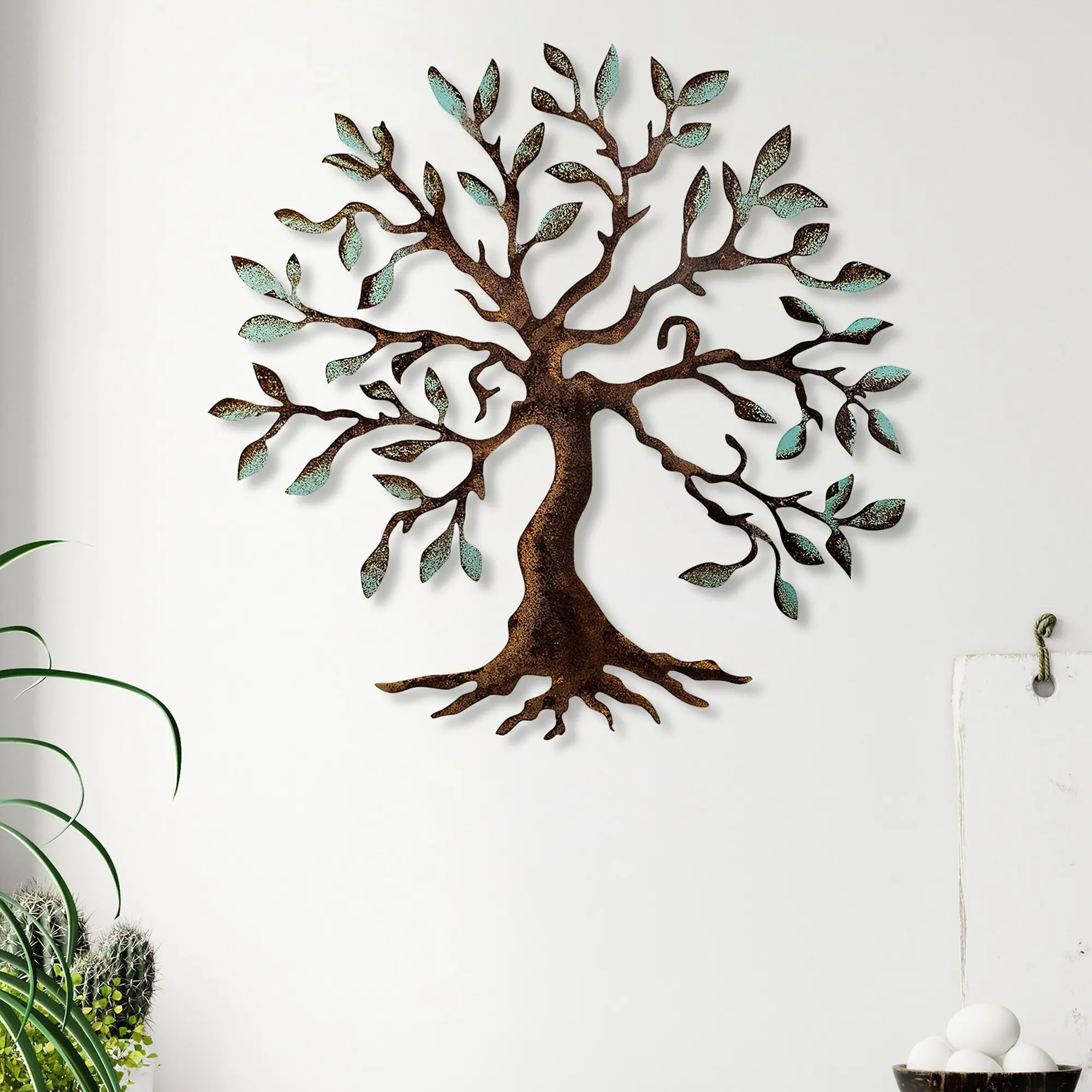 Wallity Nástěnná kovová dekorace Tree 1 vícebarevná