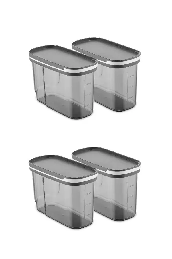 Hermia Sada kuchyňských dóz Kirdos 4 kusy šedá