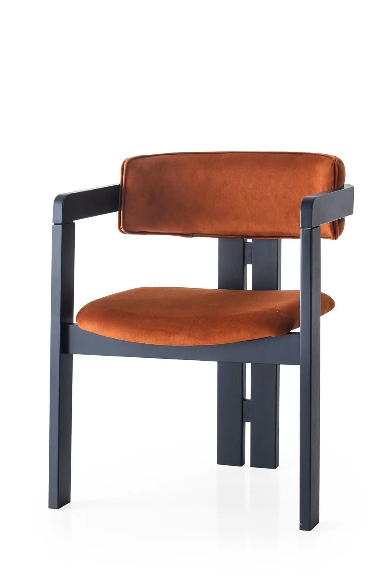 Kalune Design Jídelní židle CO Velvet z masivu skořicová/černá