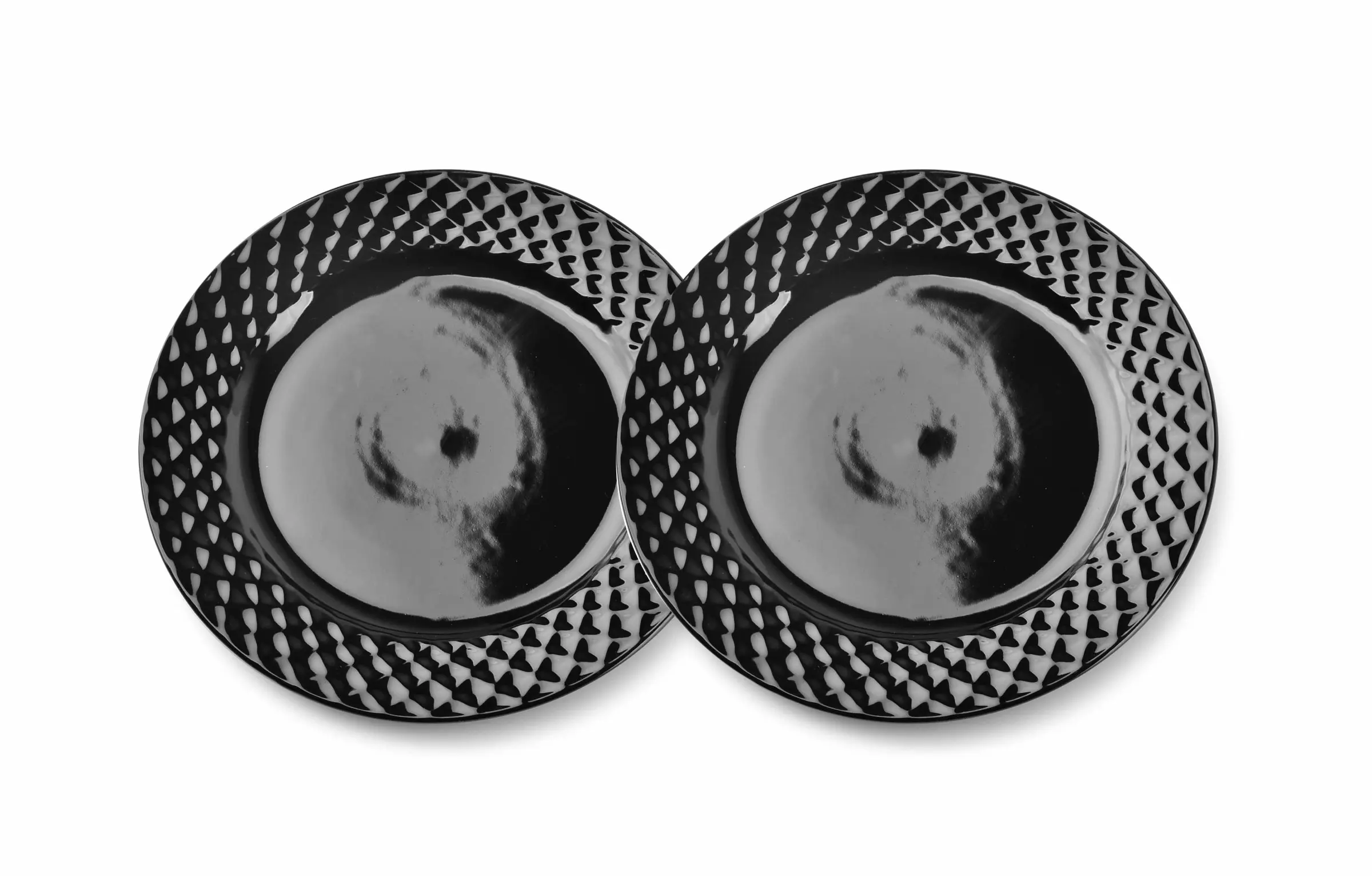 Affekdesign Sada dezertních talířů DIAMENT BLACK černá