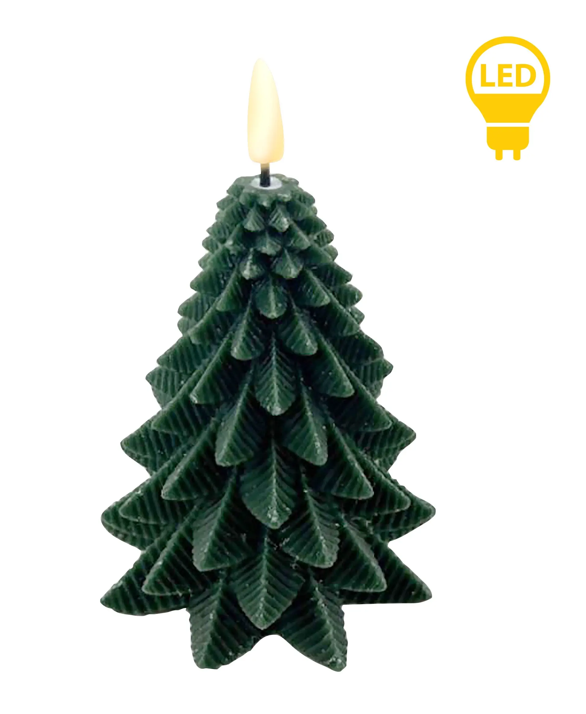 Mondex Vánoční LED dekorativní svíčka Nikolao Trh 15 cm zelená