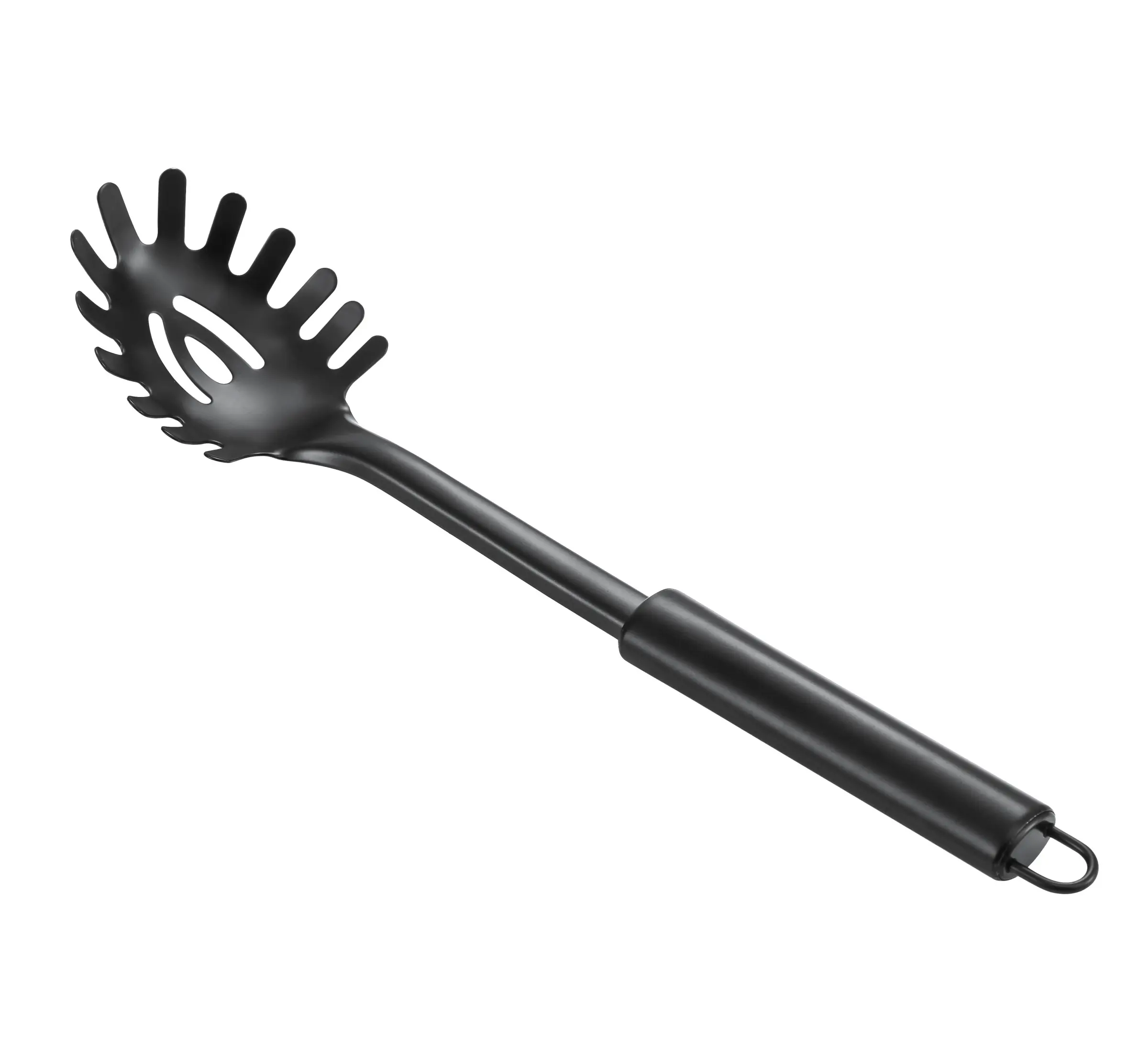 Allesken Ocelová naběračka na těstoviny MODERN KITCHEN 30x6,5 cm černá