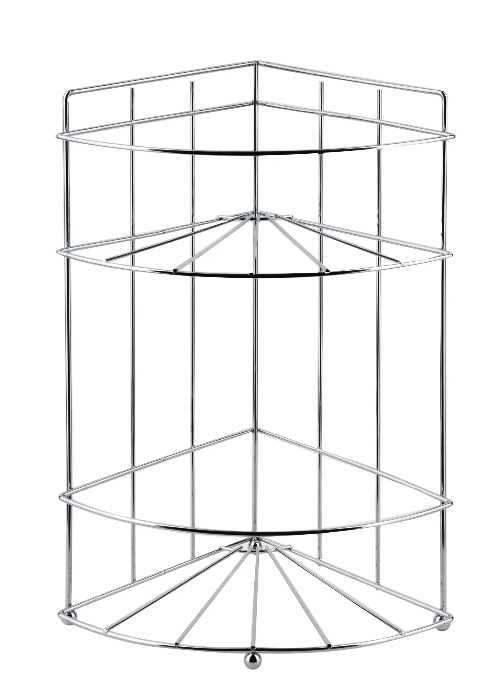 Bathlab Rohová koupelnová polička CARL SILVER 18,5x26 cm stříbrná