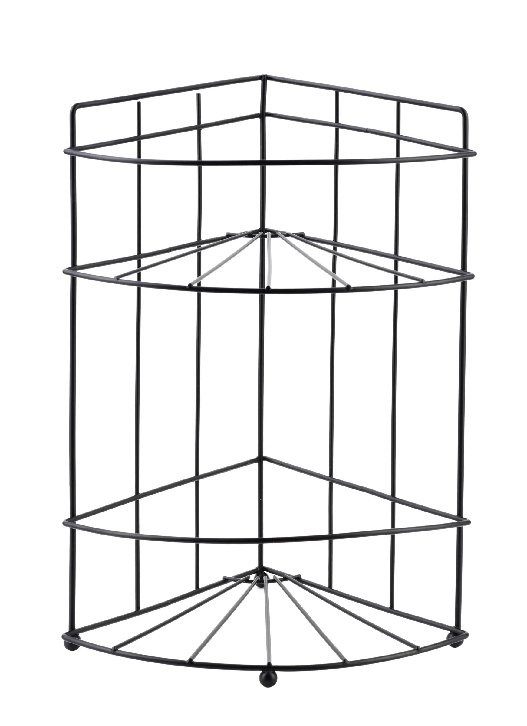 Bathlab Rohová koupelnová polička CARL BLACK 18,5x26 cm černá