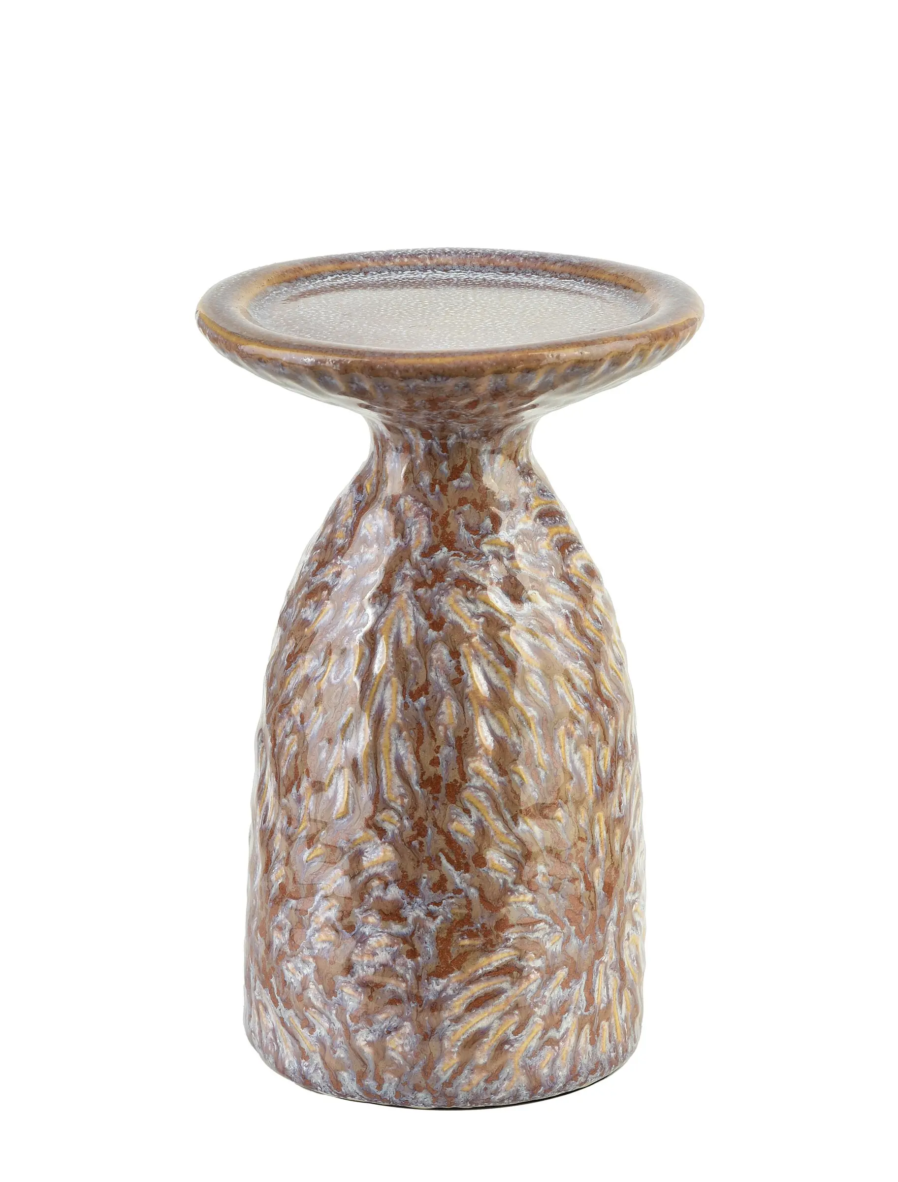 Mondex Keramický svícen YARINE BEIGE 16,5 cm béžový