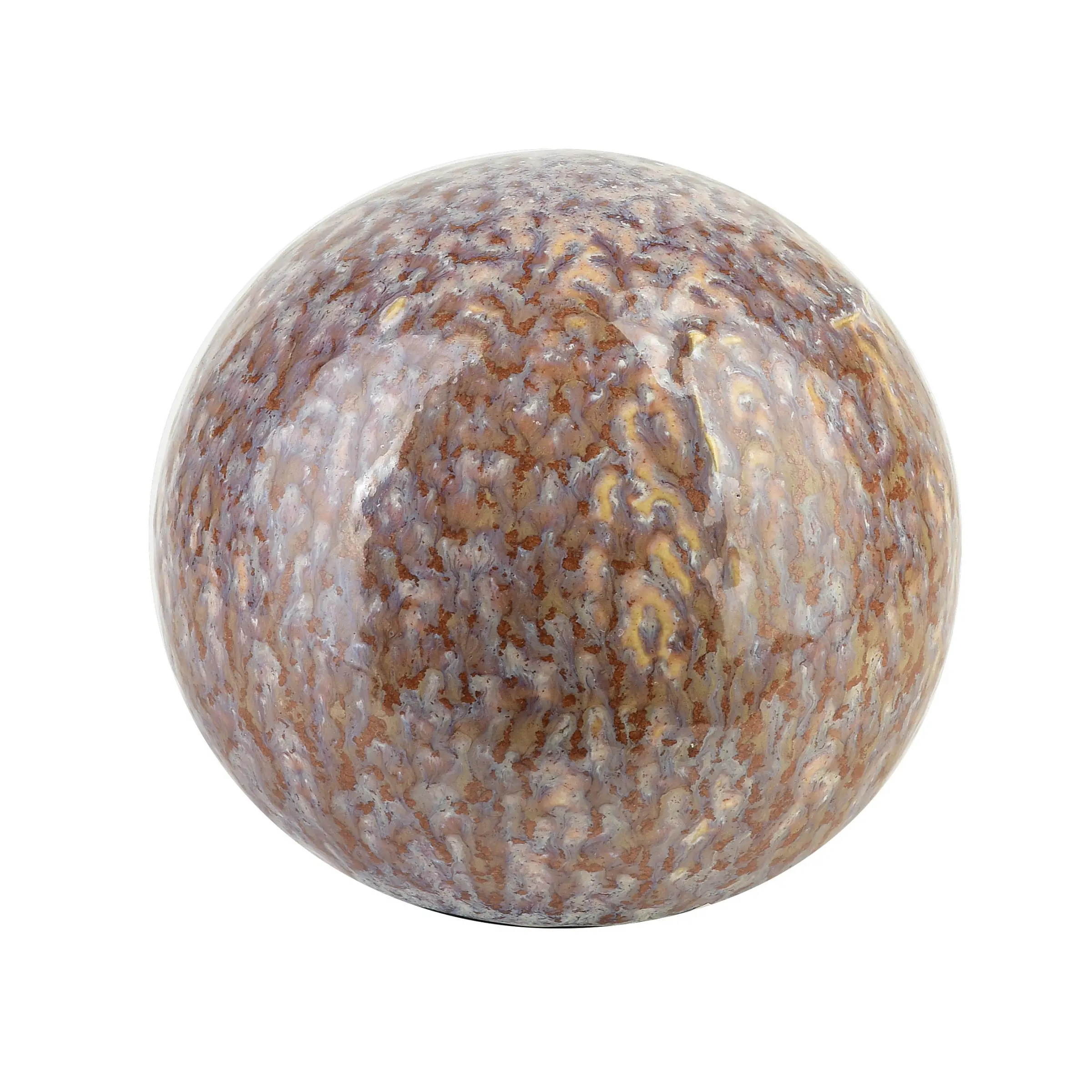 Mondex Keramická dekorativní koule Saggio Lemon 10 cm hnědá