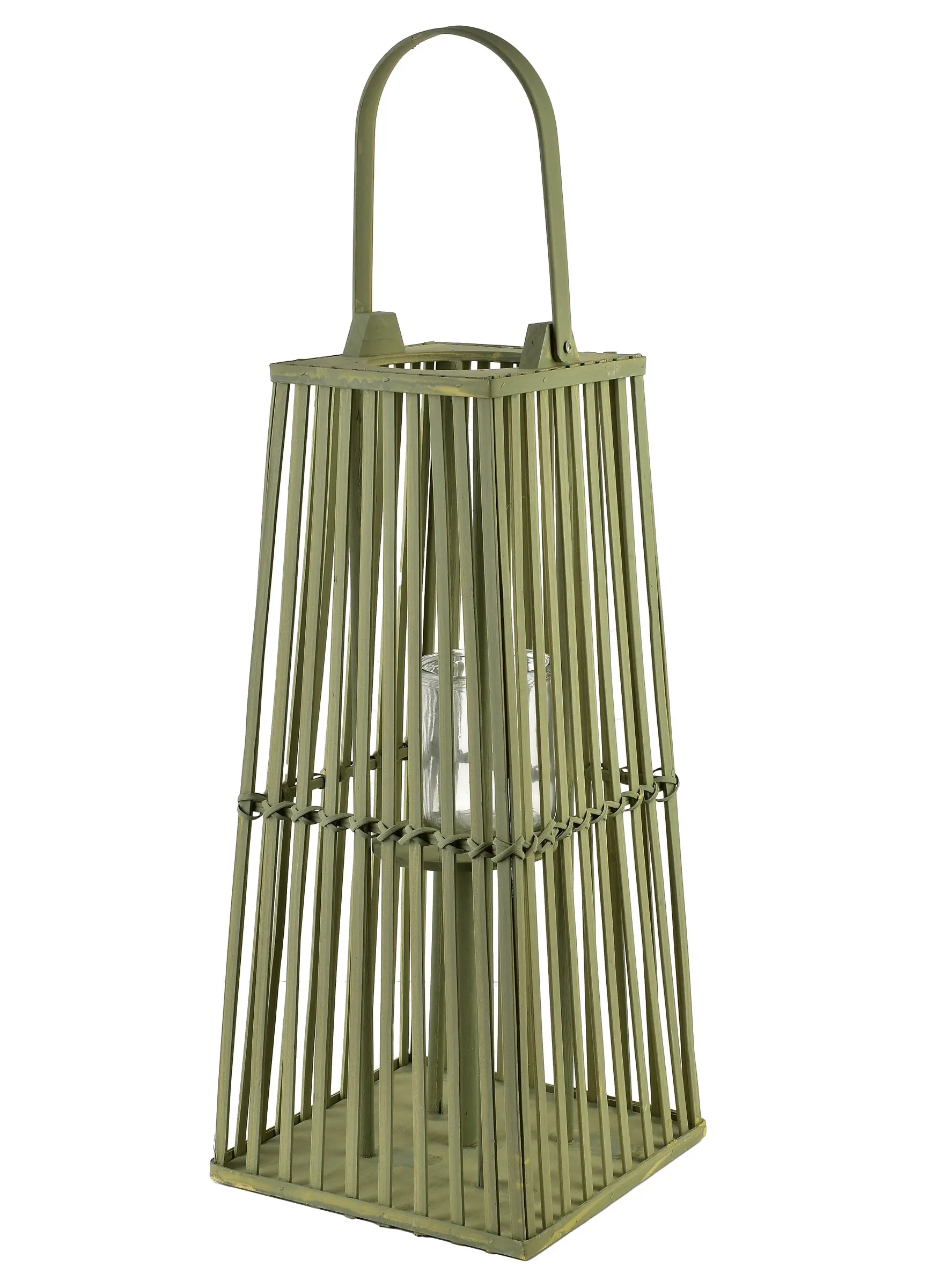 Mondex Proutěná lucerna LUCIE Green 26,5x57 cm zelená