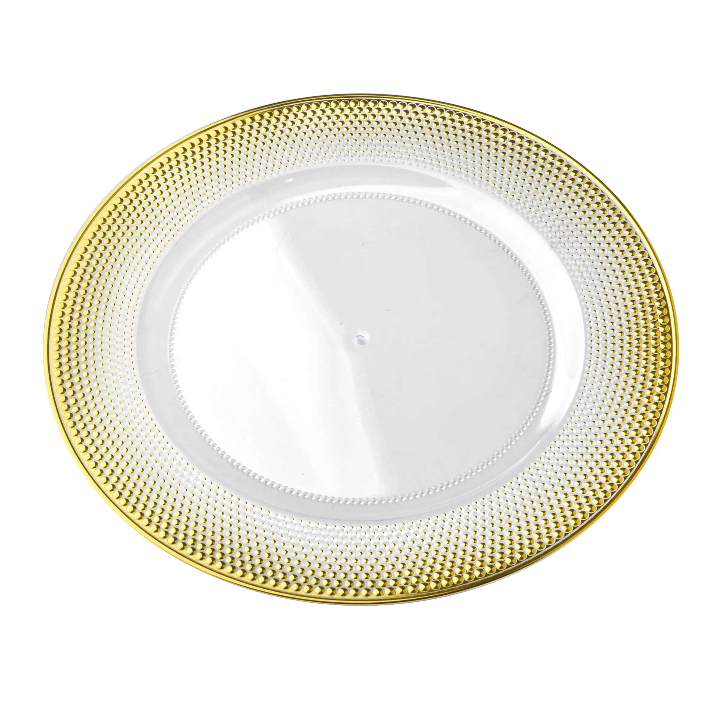 Mondex Dekorativní talíř BLANCHE CLEAR II. 30 cm zlatý