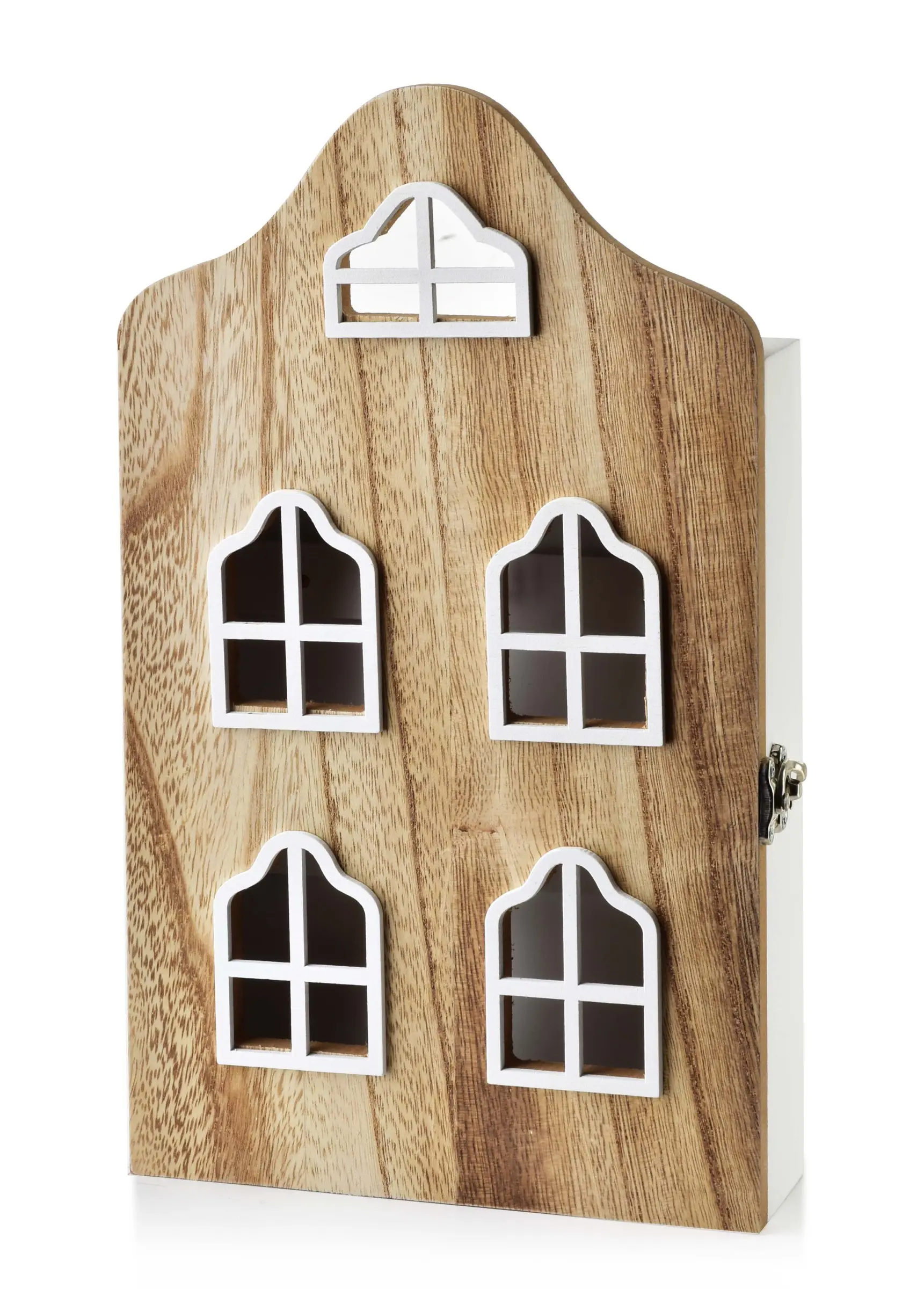 Mondex Dřevěná skříňka na klíče STACY 17,5x5,5x29,5 cm hnědá