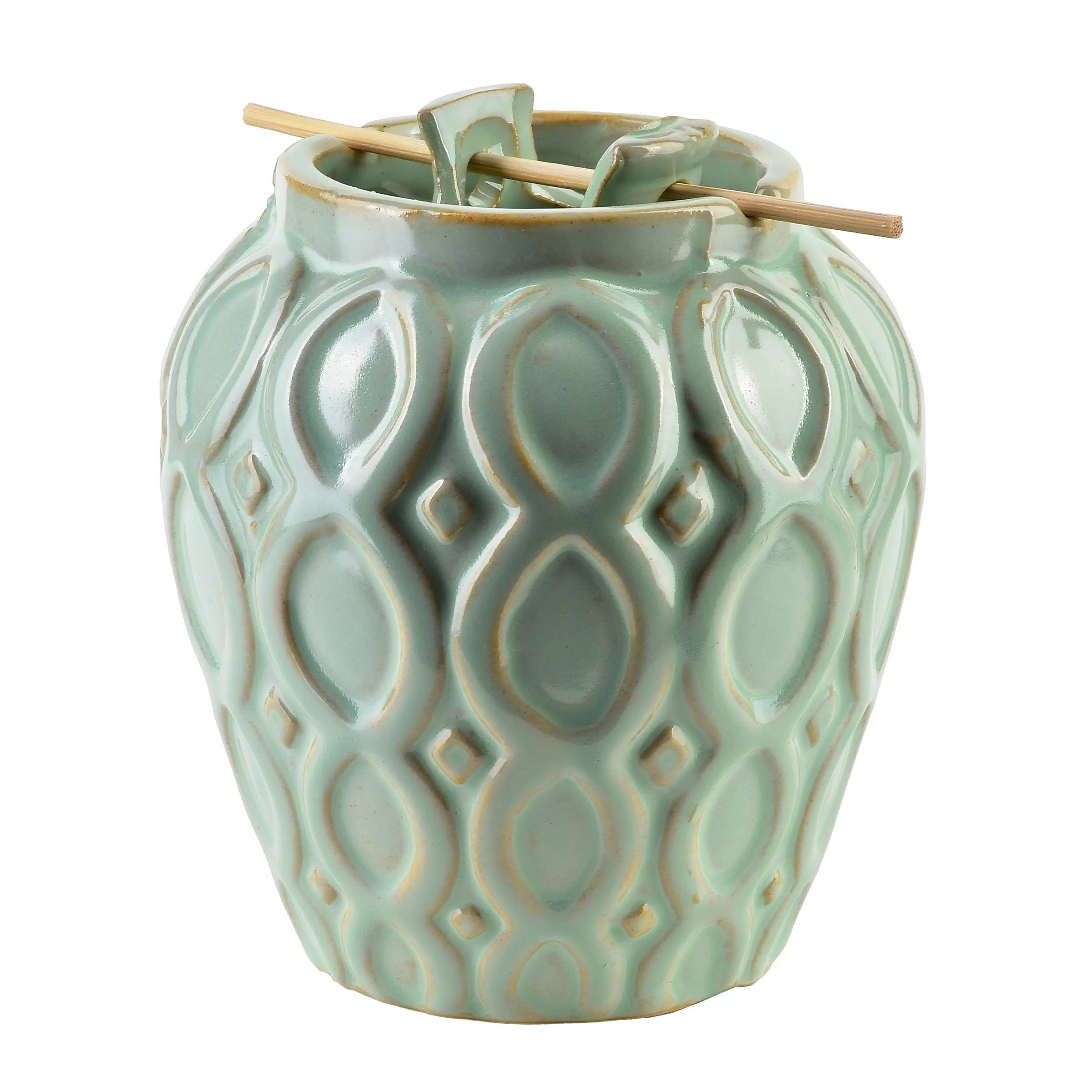 Mondex Keramická aroma lampa LILO 11,5 cm zelená