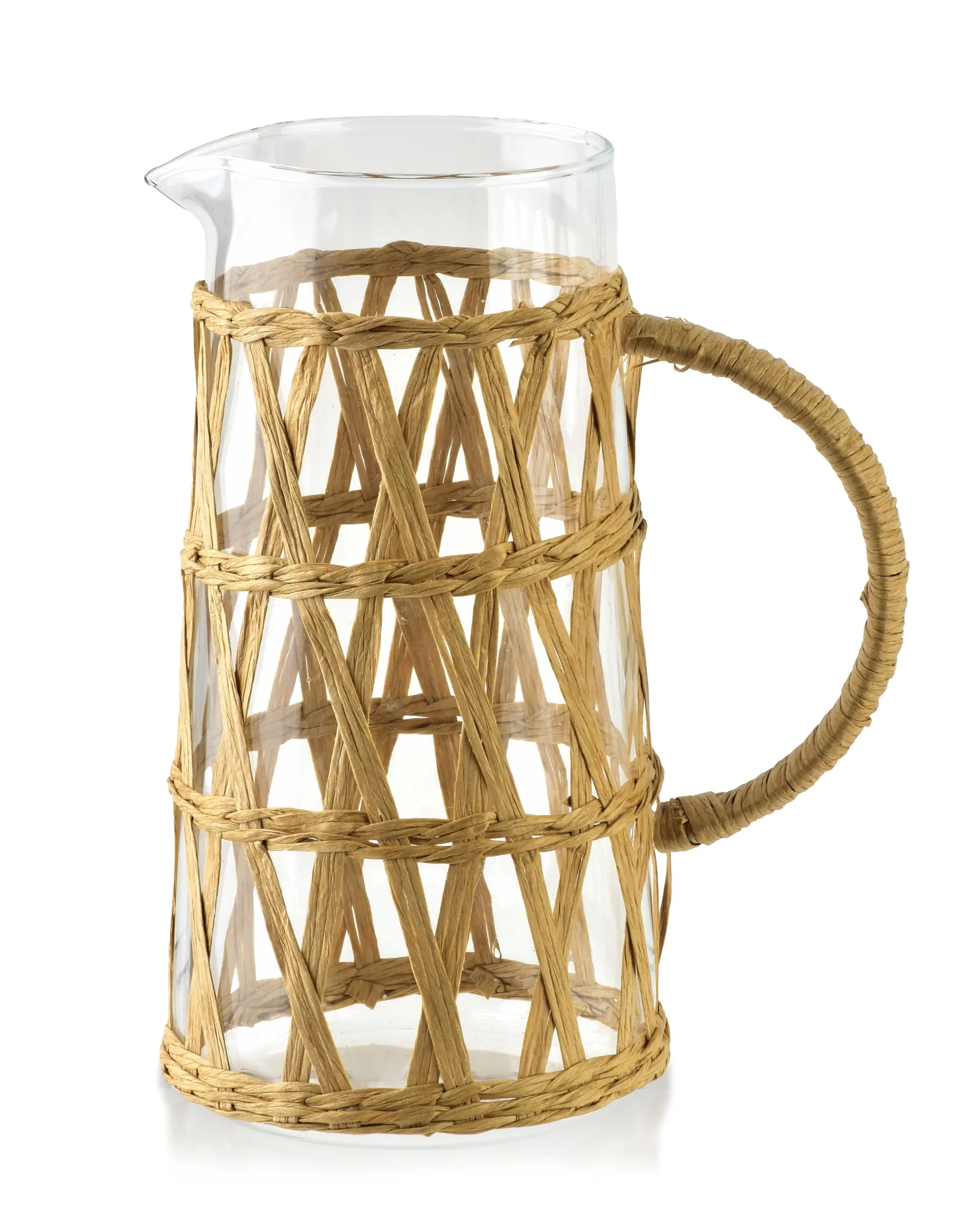 Mondex Skleněný džbánek s opletením BOHO 1,1 L transparentní