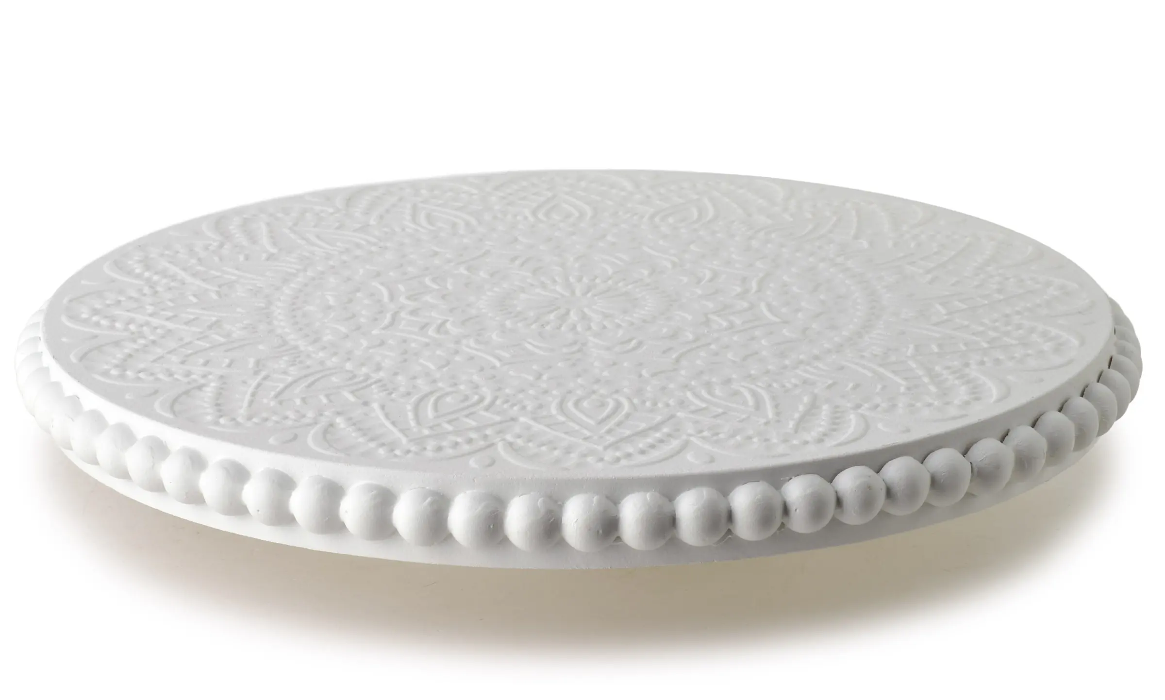 Mondex Dekorativní tác DAZ MANDALA 30 cm bílý