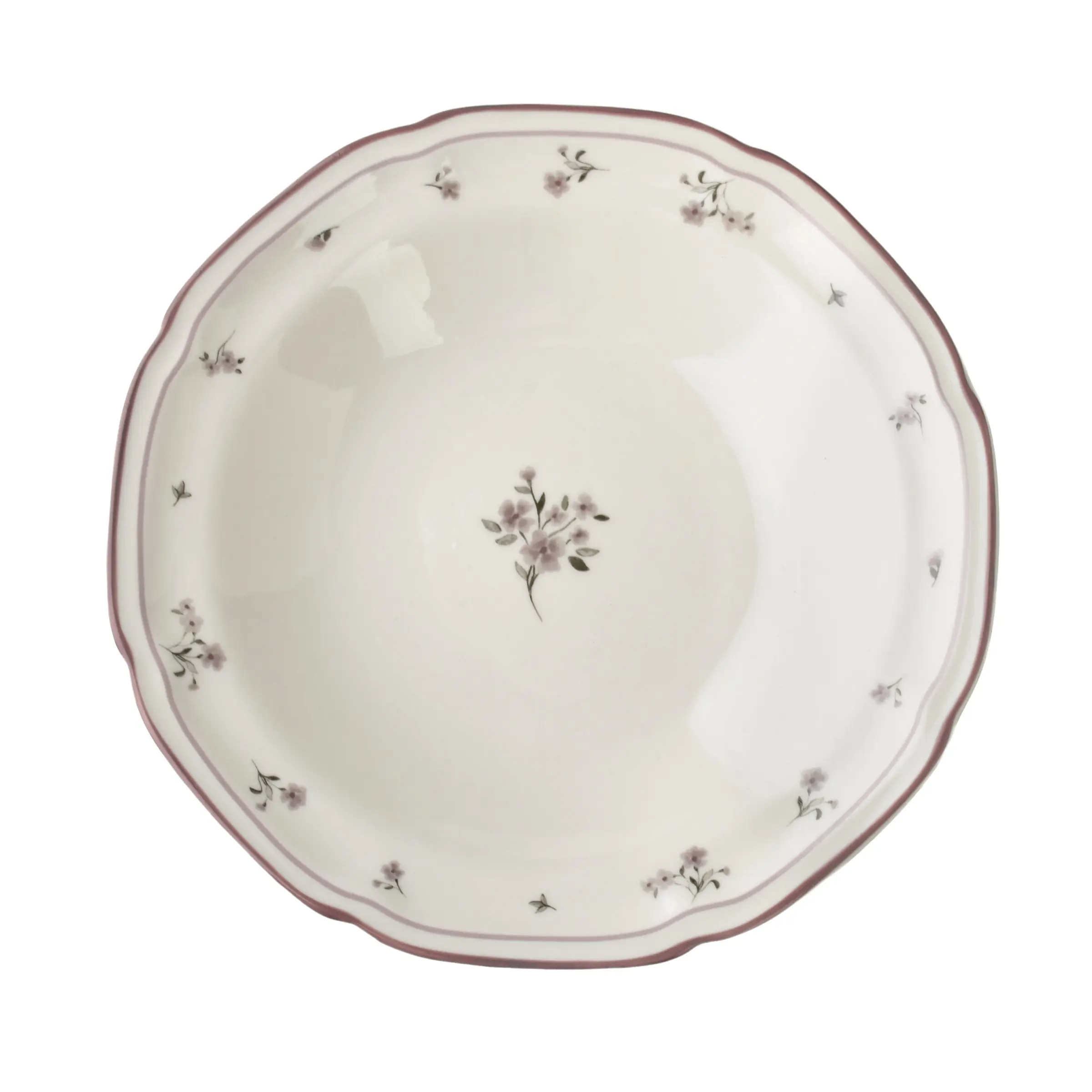 Affekdesign Hluboký porcelánový talíř ROSALIE 22 cm krémový