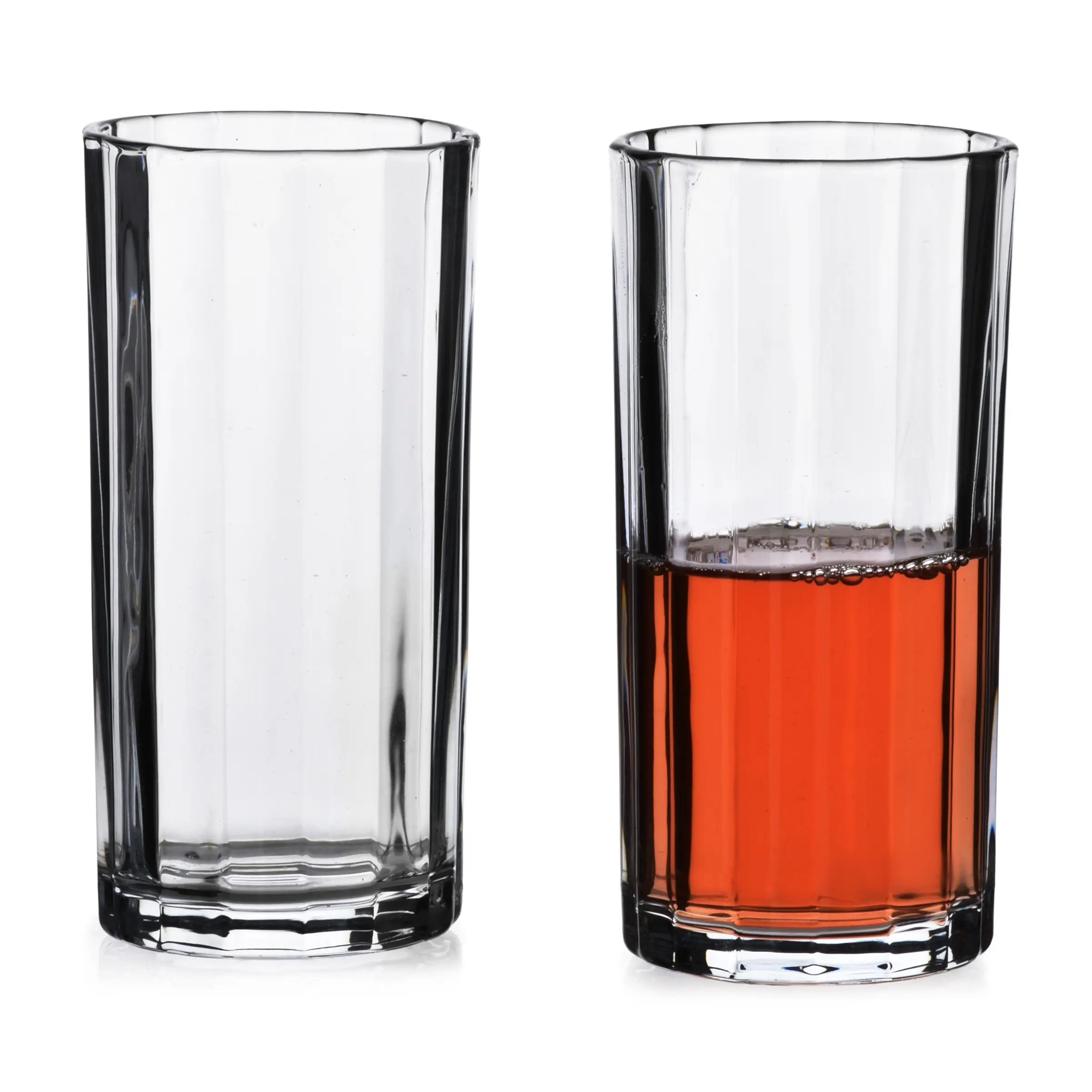 Allesken Sada 4 ks vysokých sklenic ELISE STRIPES 360 ml čirá