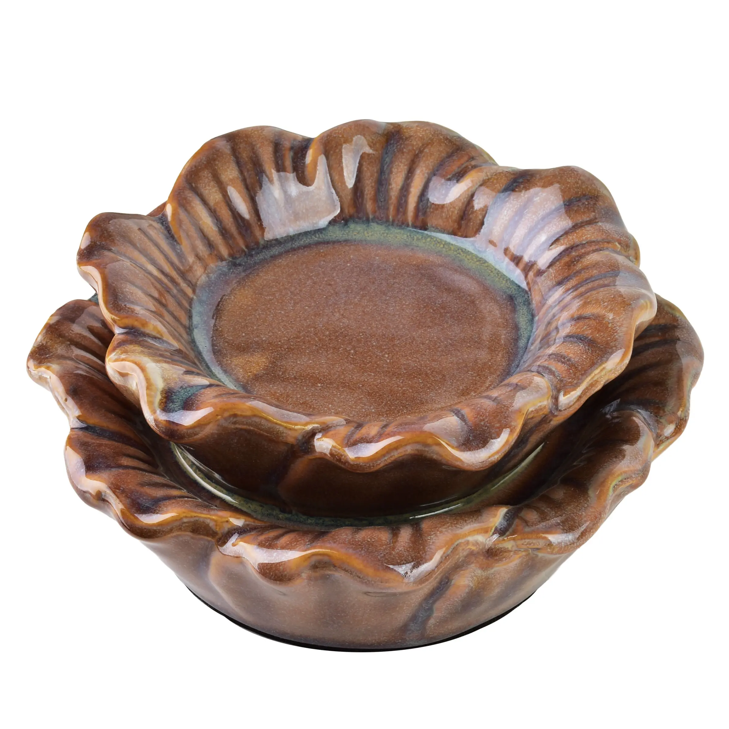 Mondex Keramický svícen Yarine 7 cm hnědý