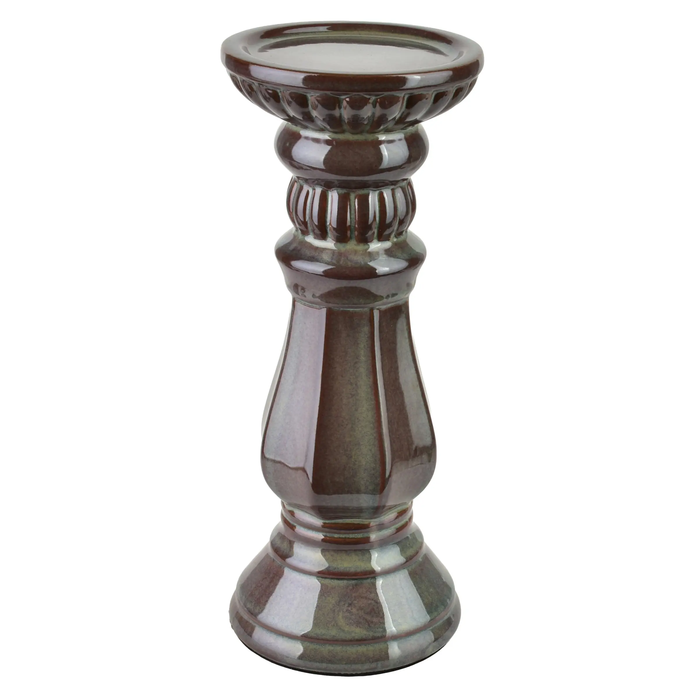 Mondex Keramický svícen Yarine 25,5 cm fialový/zelený