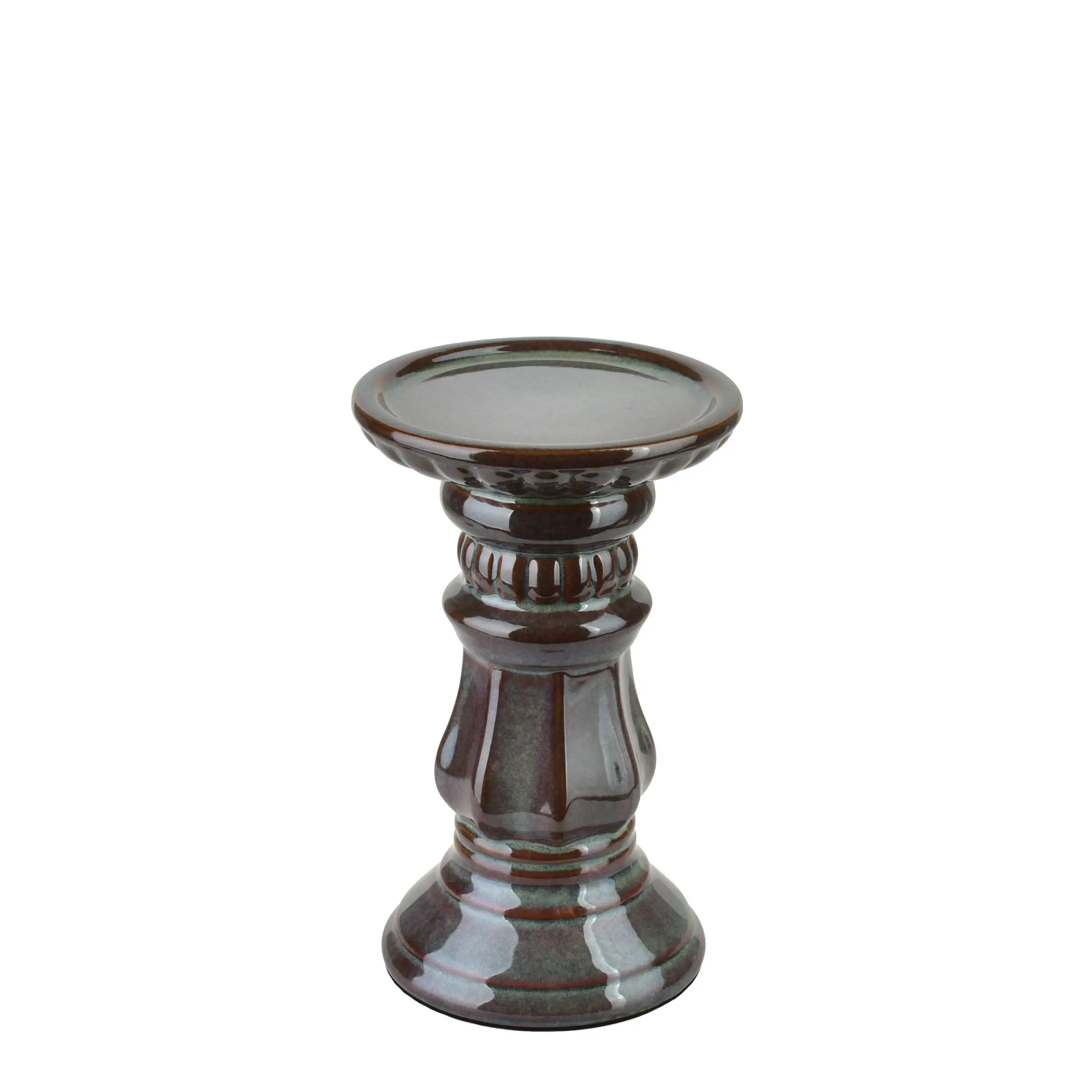 Mondex Keramický svícen Yarine 16,5 cm fialový/zelený