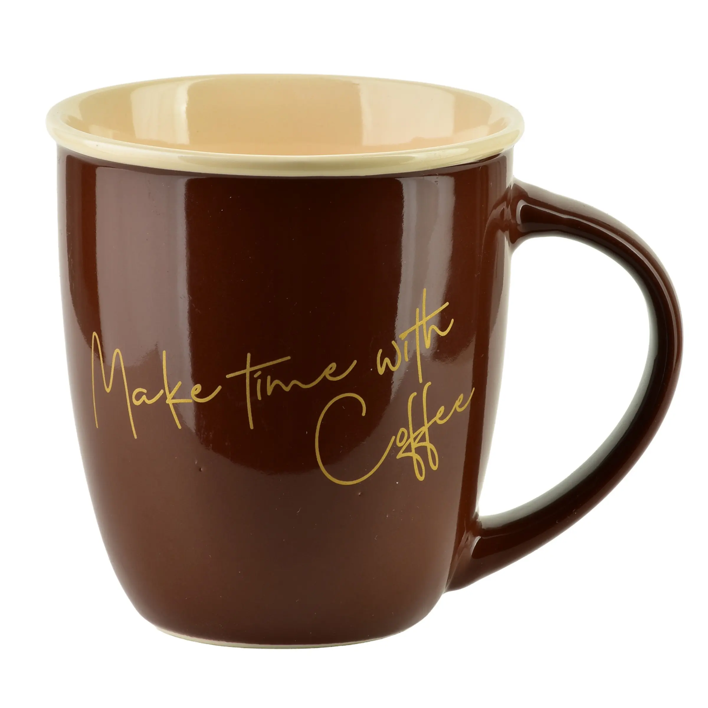 Mondex Porcelánový hrnek HENDIA 330 ml hnědý
