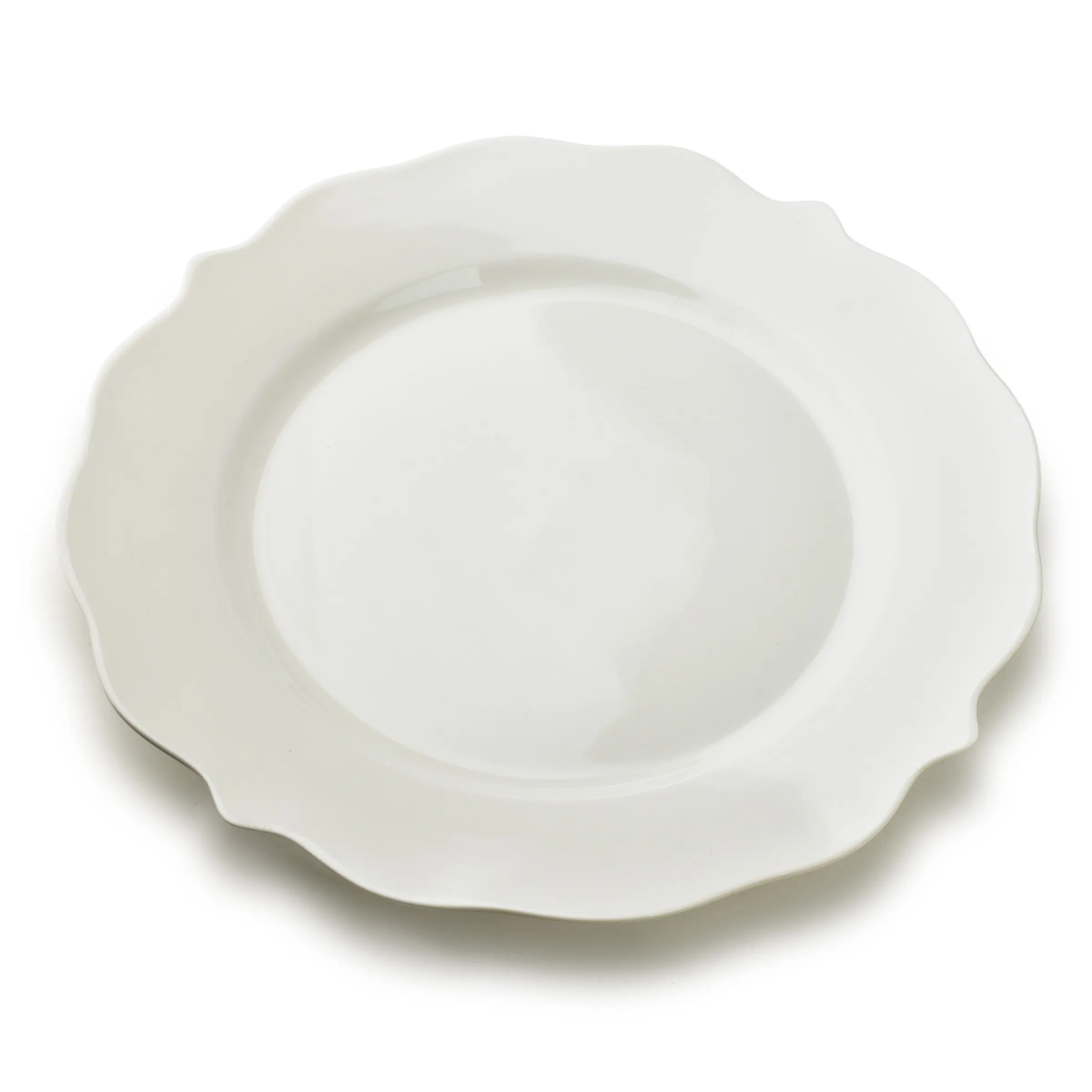 Mondex Porcelánový mělký talíř ISABELLE 27 cm bílý