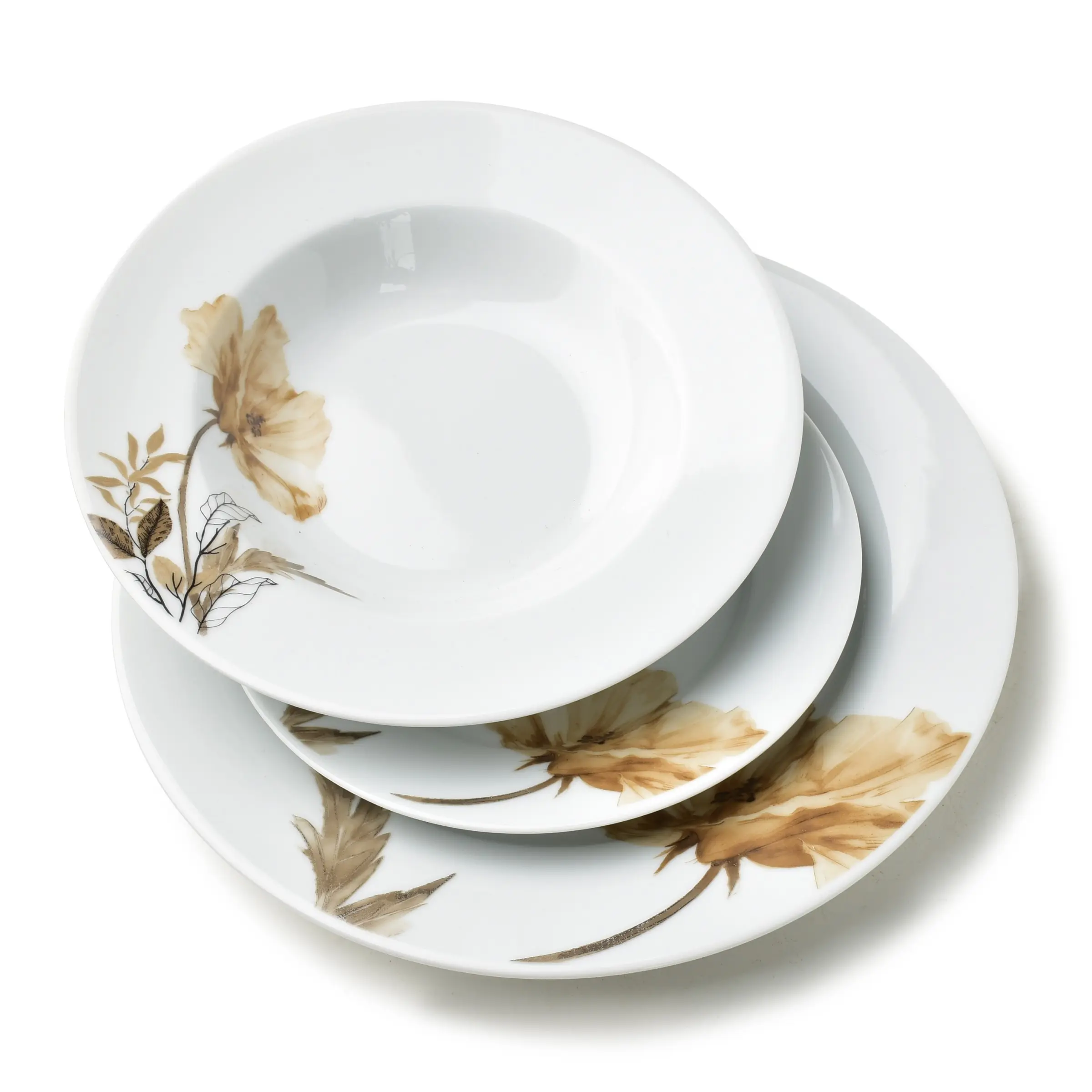 Affekdesign Porcelánová jídelní sada LEA Beige II 18 ks bílá/béžová