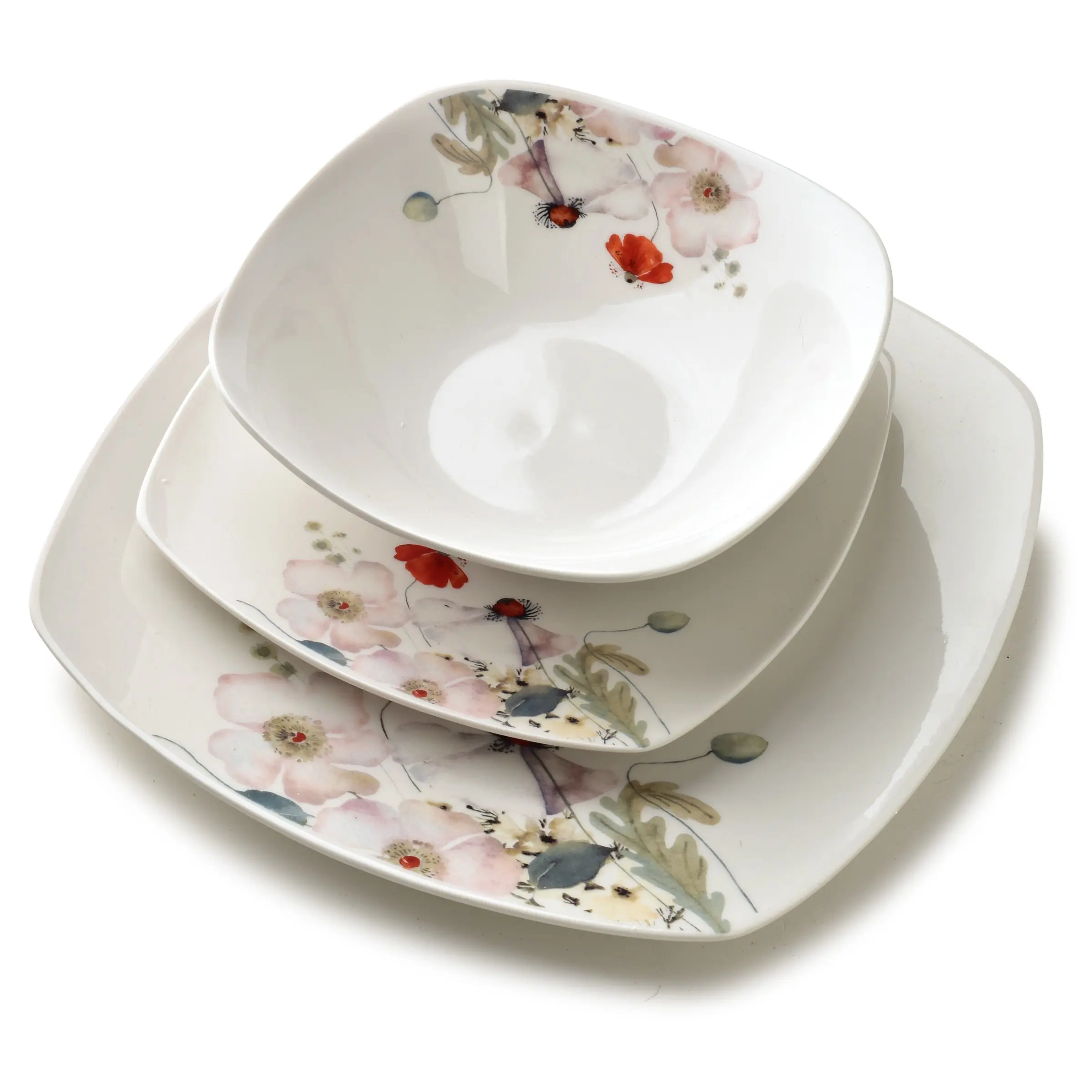 Affekdesign Porcelánová jídelní sada LEA Light 18 ks bílá/barevná