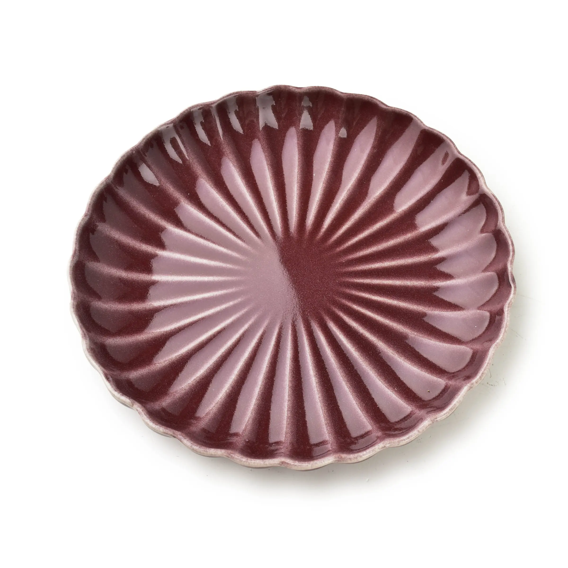 Affekdesign Porcelánový dezertní talíř EVIE 20,5 cm burgundy