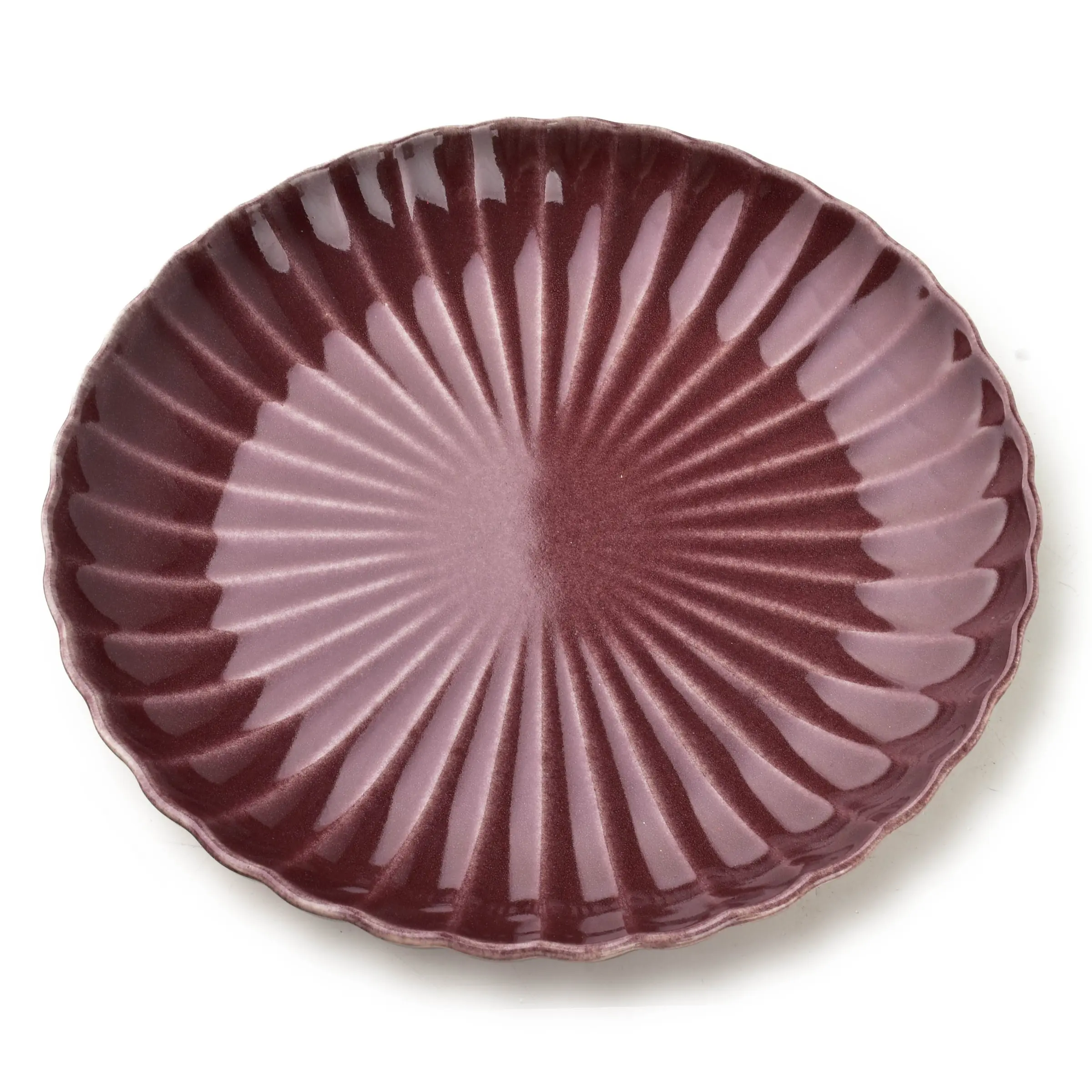 Affekdesign Porcelánový mělký talíř EVIE 27,5 cm burgundy