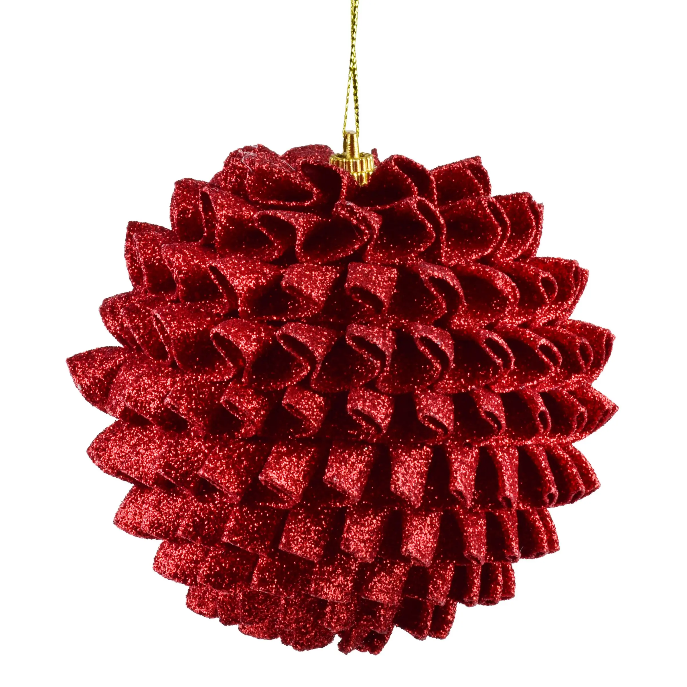 Mondex Vánoční baňka SANTA LILA Fairy 10 cm červená