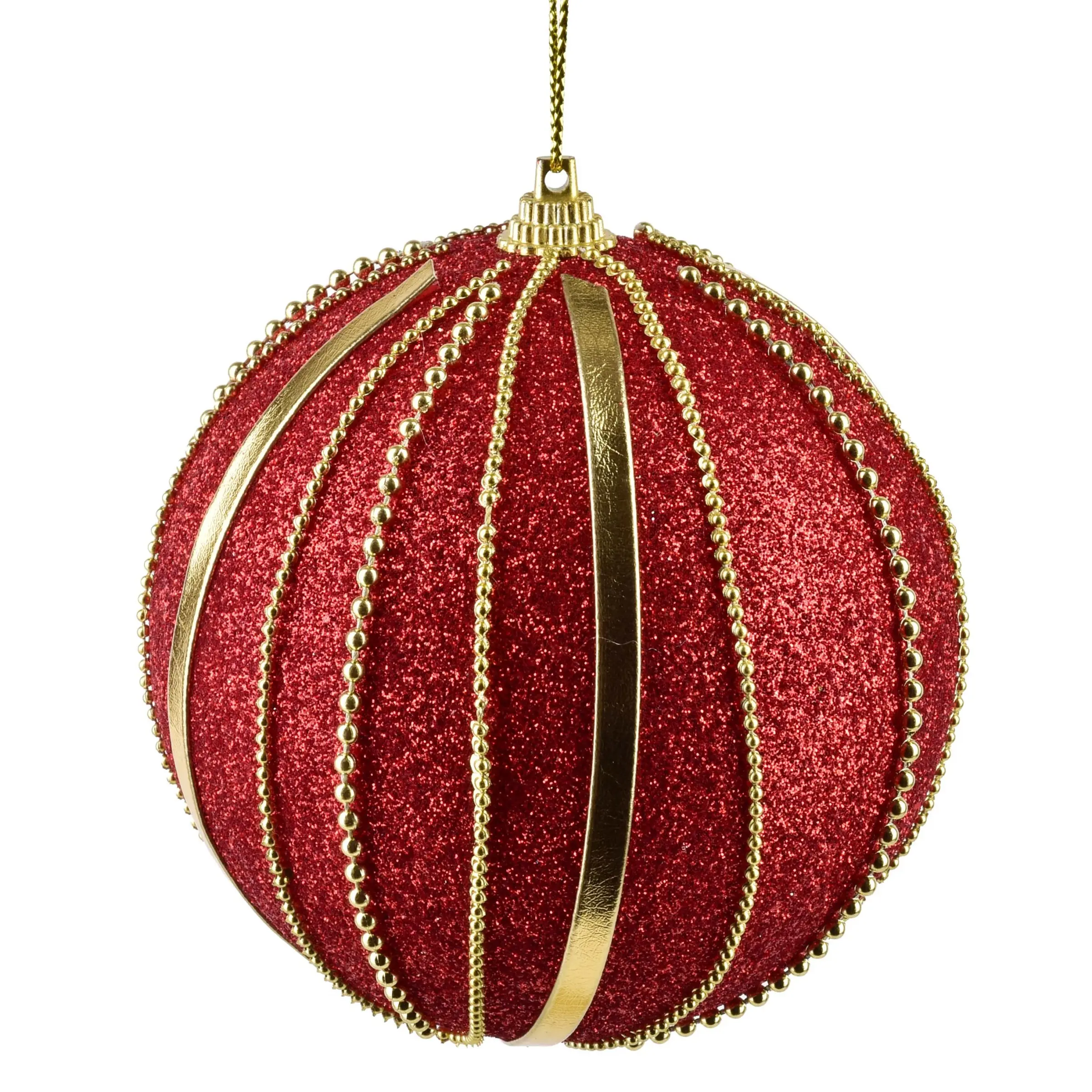 Mondex Vánoční baňka SANTA LILA Pearl 10 cm červená