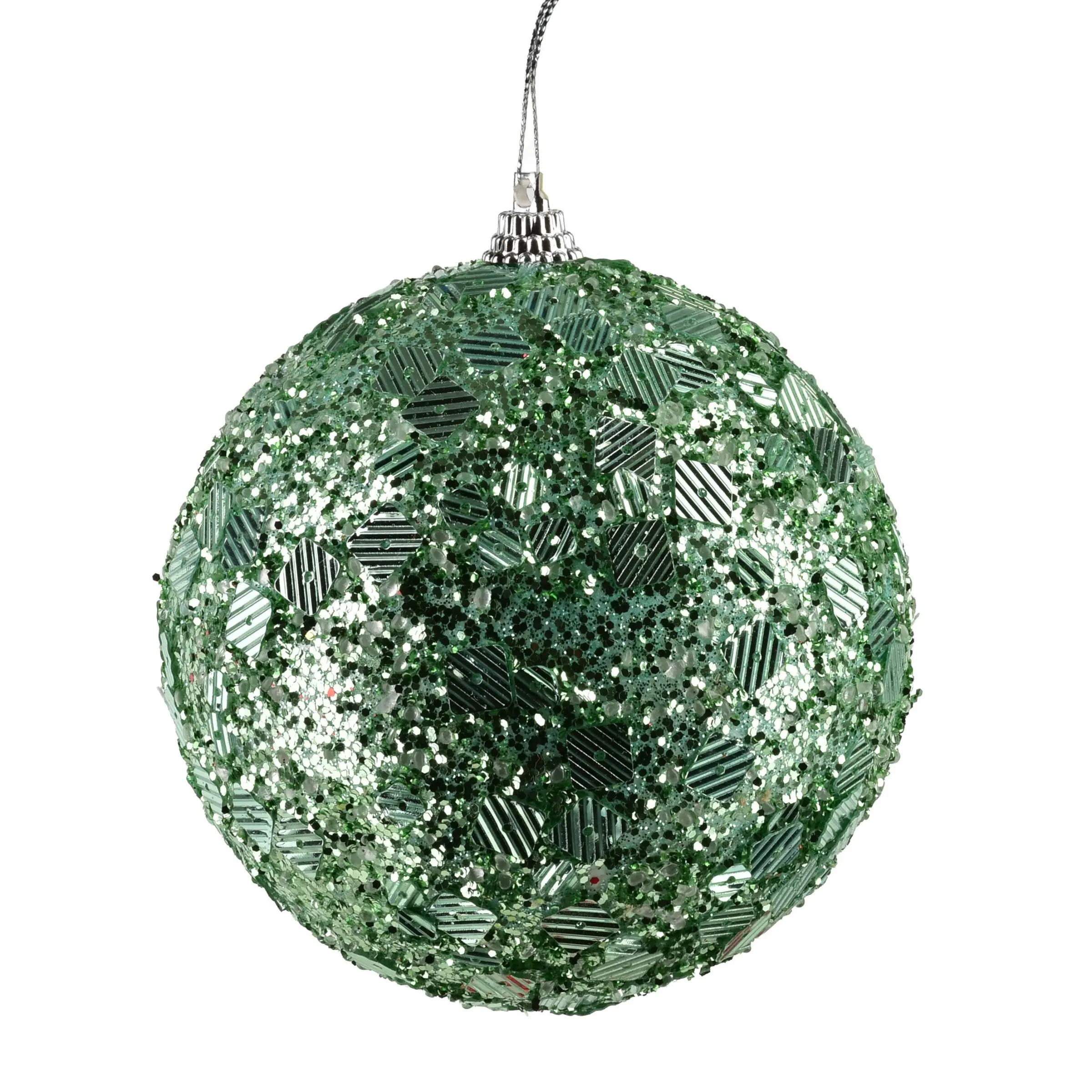 Mondex Vánoční baňka SANTA LILA Miracle 10 cm zelená