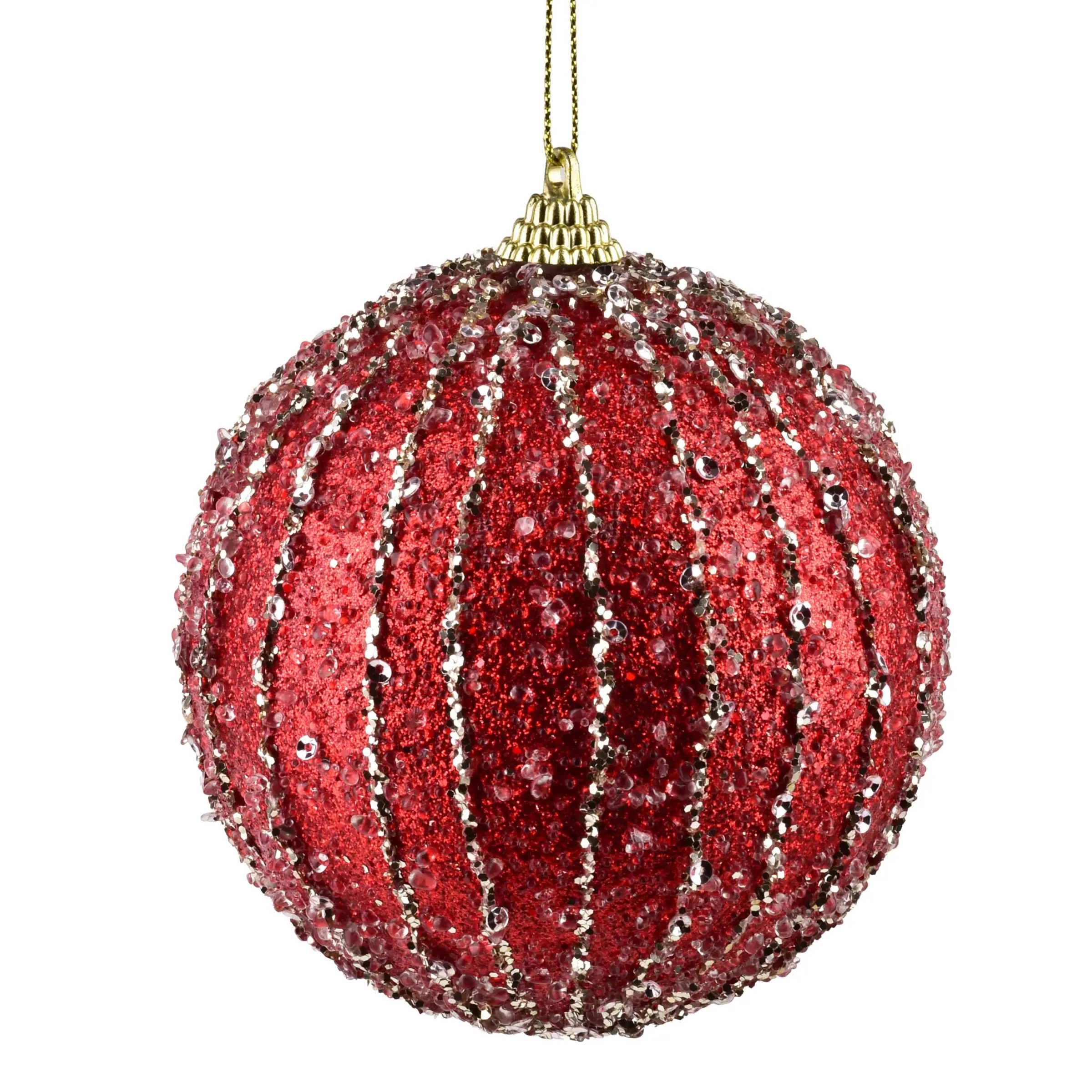 Mondex Vánoční baňka SANTA LILA Aurelia 10 cm červená