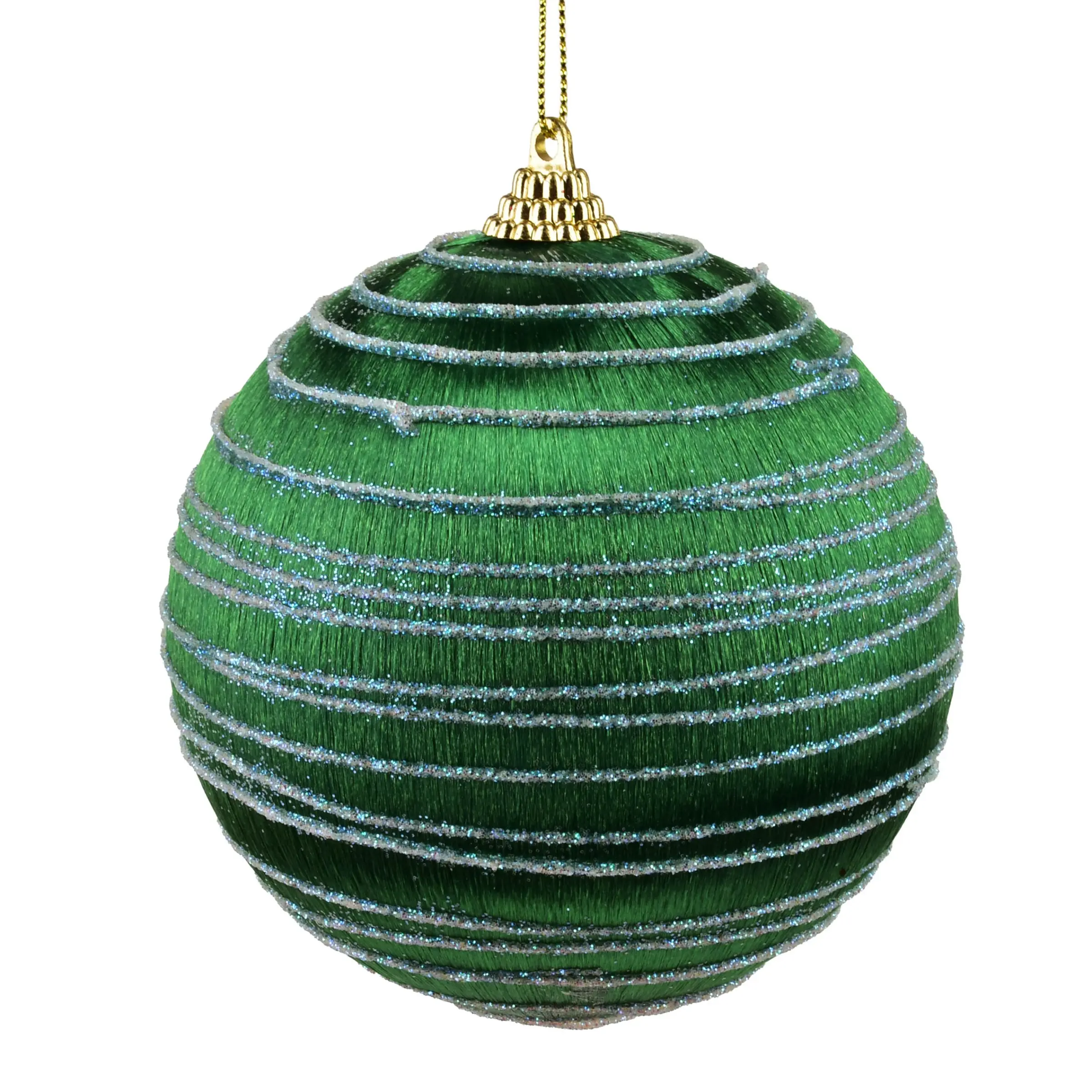 Mondex Vánoční baňka SANTA LILA Glimmer 10 cm zelená