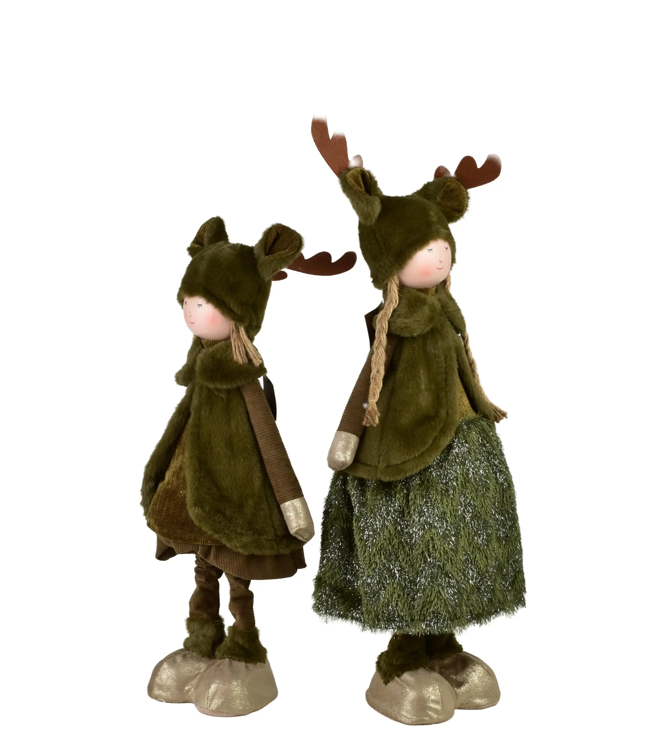 Mondex Vánoční teleskopická figurka Santa Lila Chlapec 67/103 cm zelená