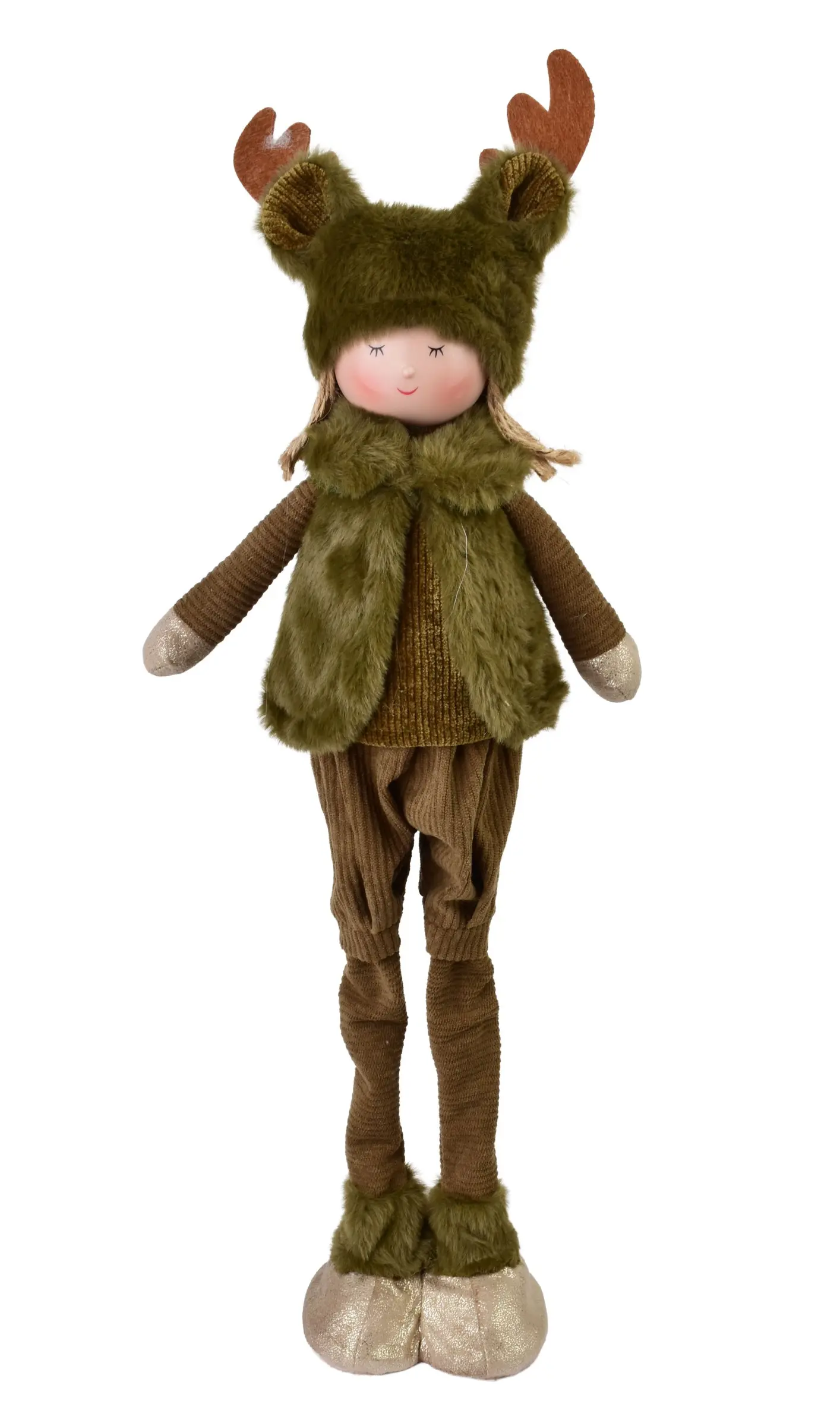 Mondex Vánoční figurka Santa Lila Chlapec 54 cm zelená