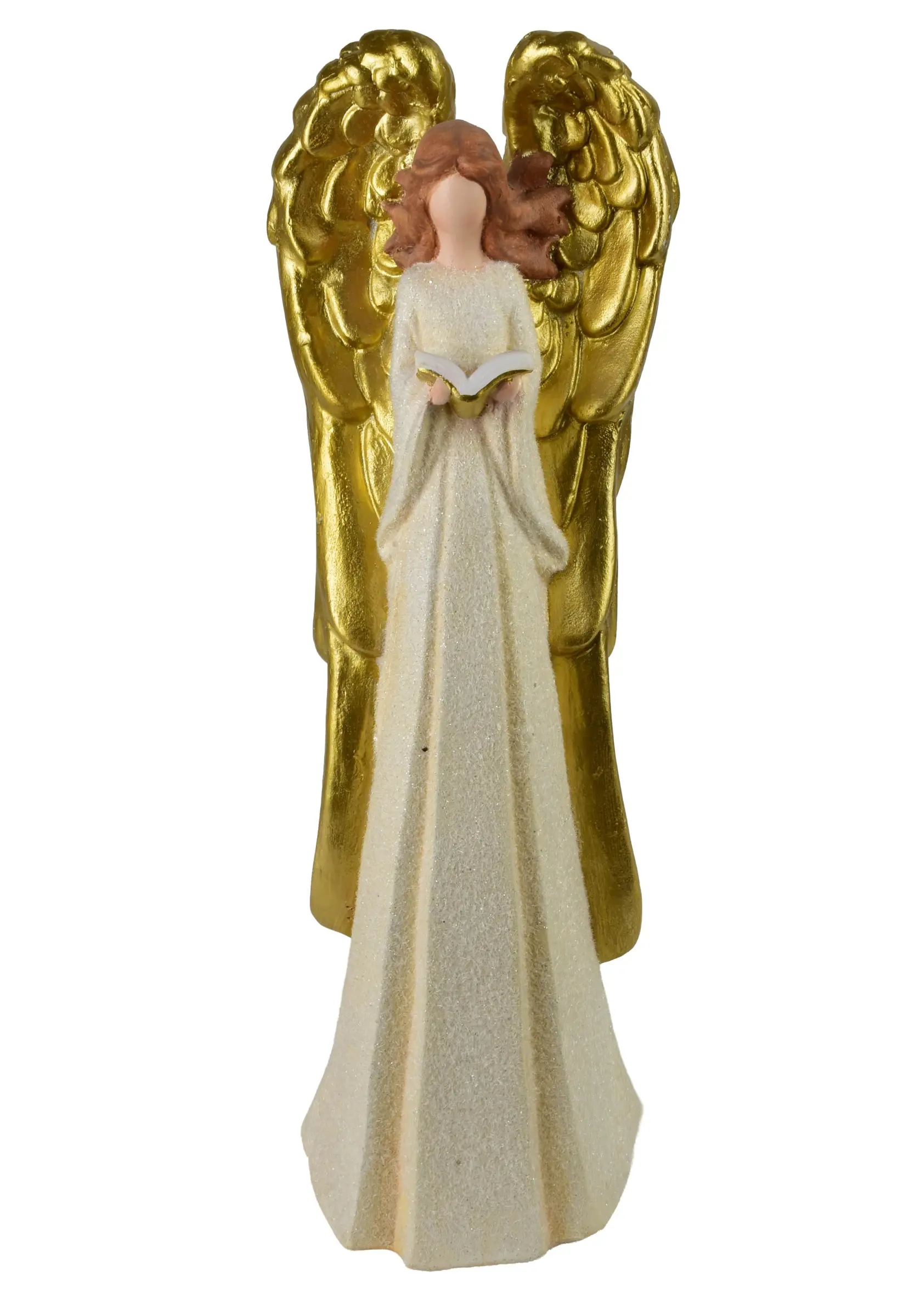 Mondex Vánoční figurka Santa Lila Anděl 56,5 cm béžová