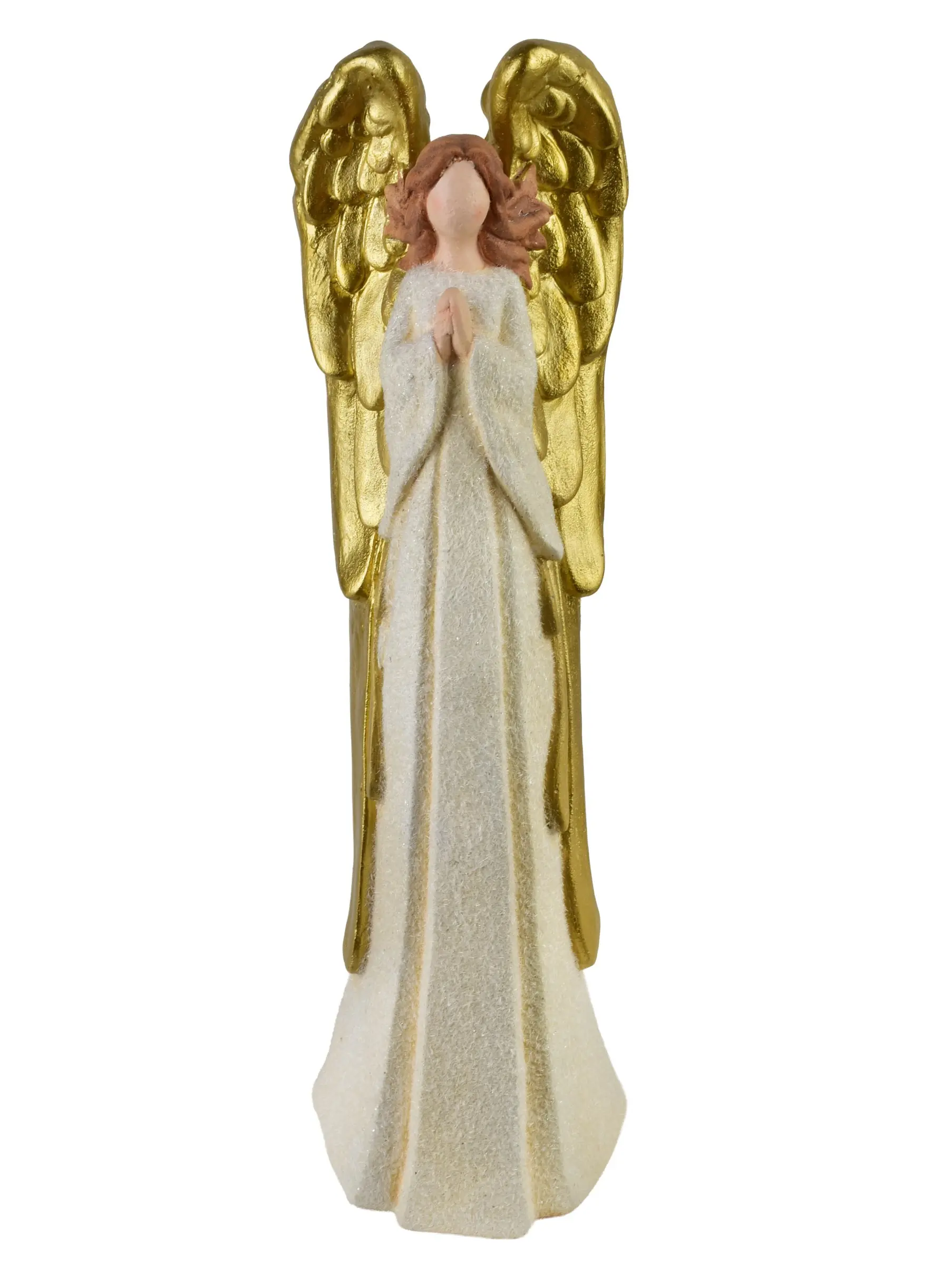 Mondex Vánoční figurka Santa Lila Anděl 56 cm béžová