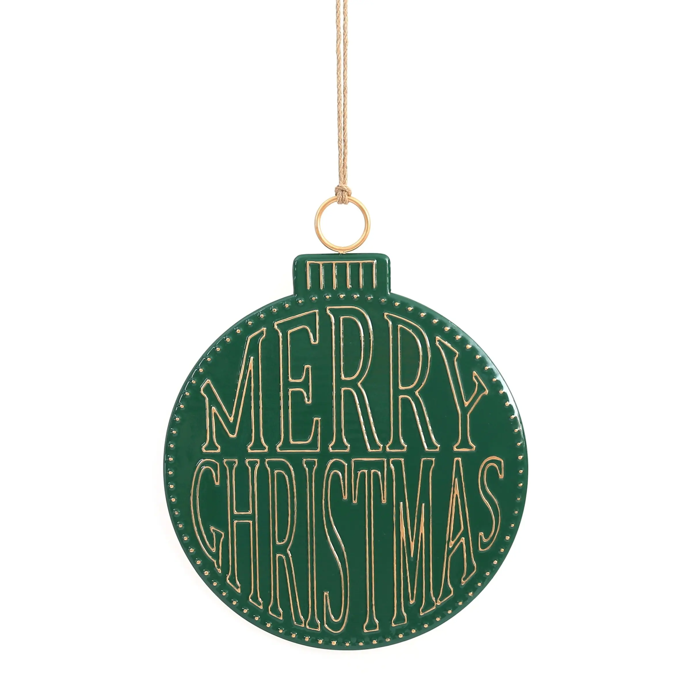 Mondex Vánoční závěsná ozdoba Santa Lila Merry Christmas 49,5 cm zelená
