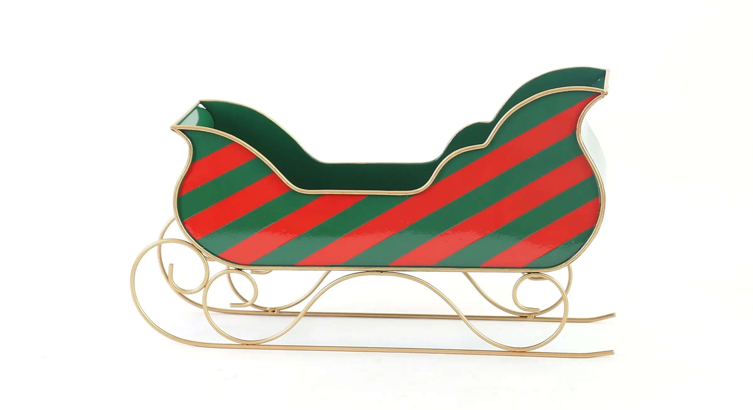 Mondex Vánoční dekorace Santa Lila Sáně 39 cm zeleno-červená