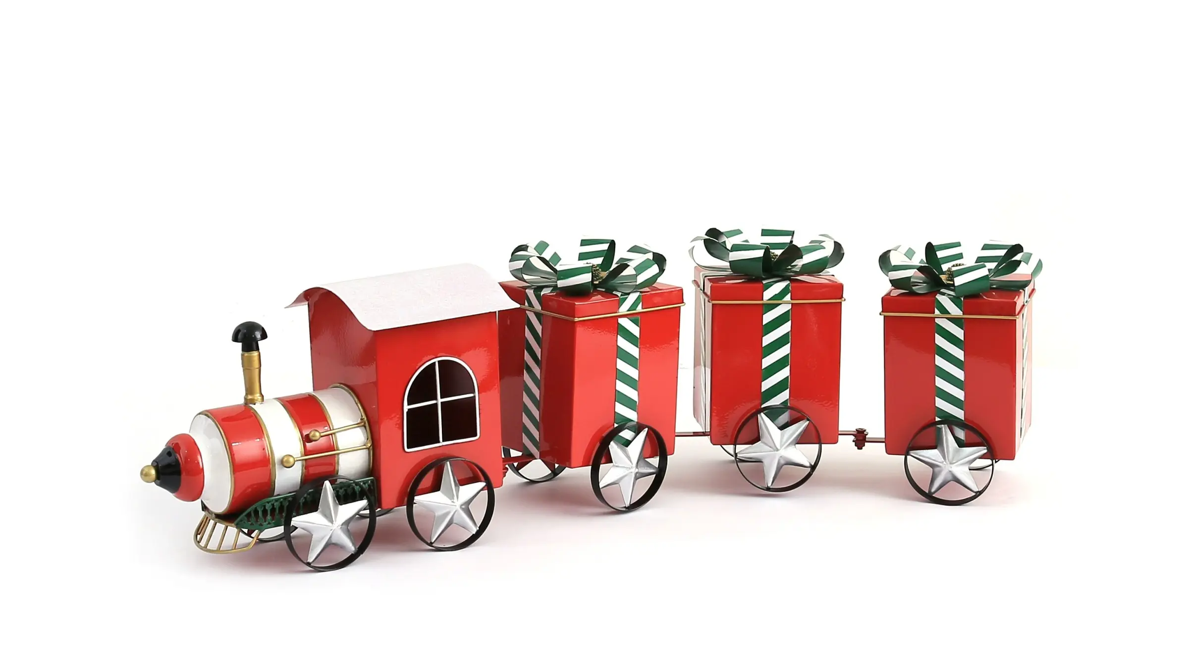 Mondex Vánoční dekorace Santa Lila Vláček 87 cm červený