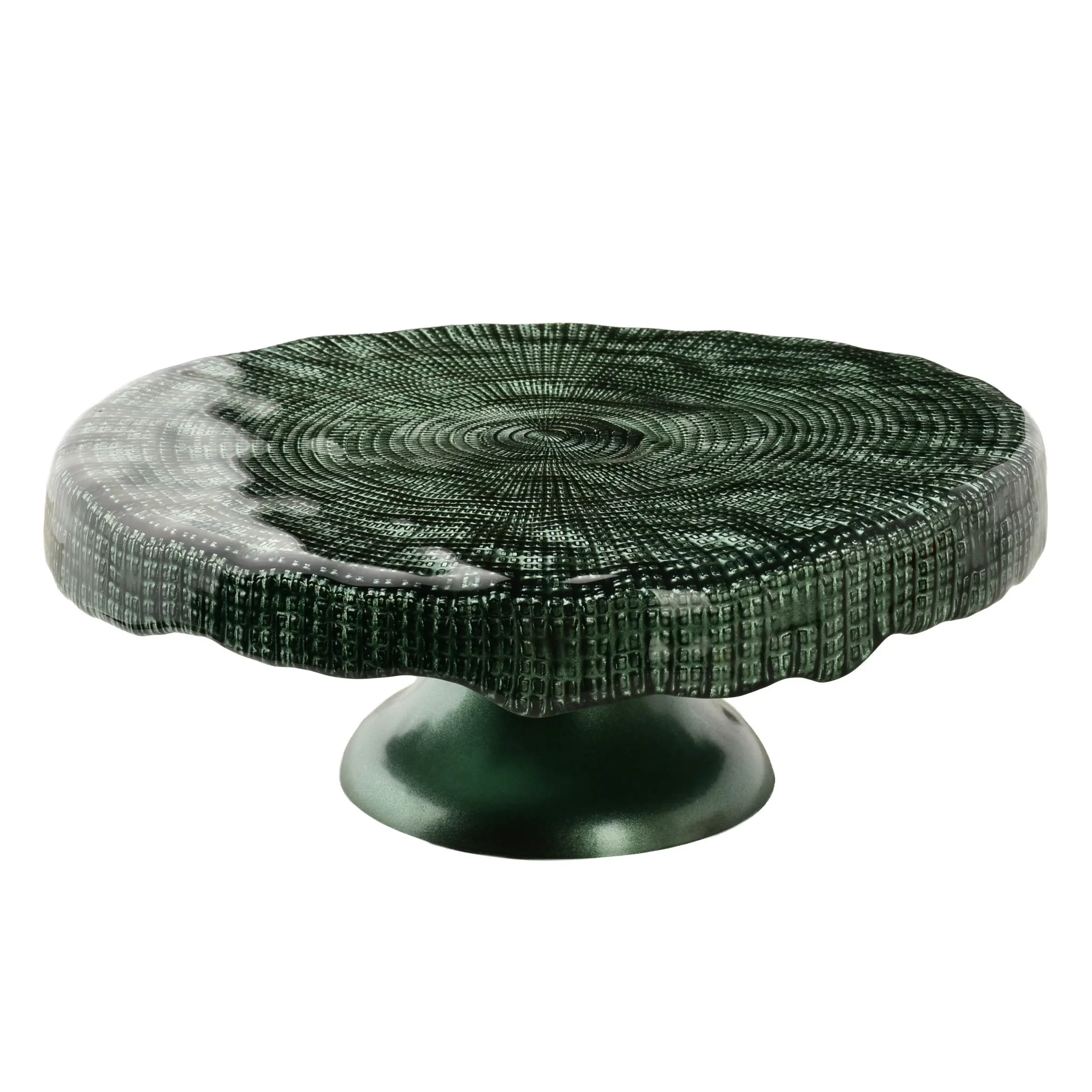 Mondex Skleněný podnos GREENIE 28x8,5 cm zelený
