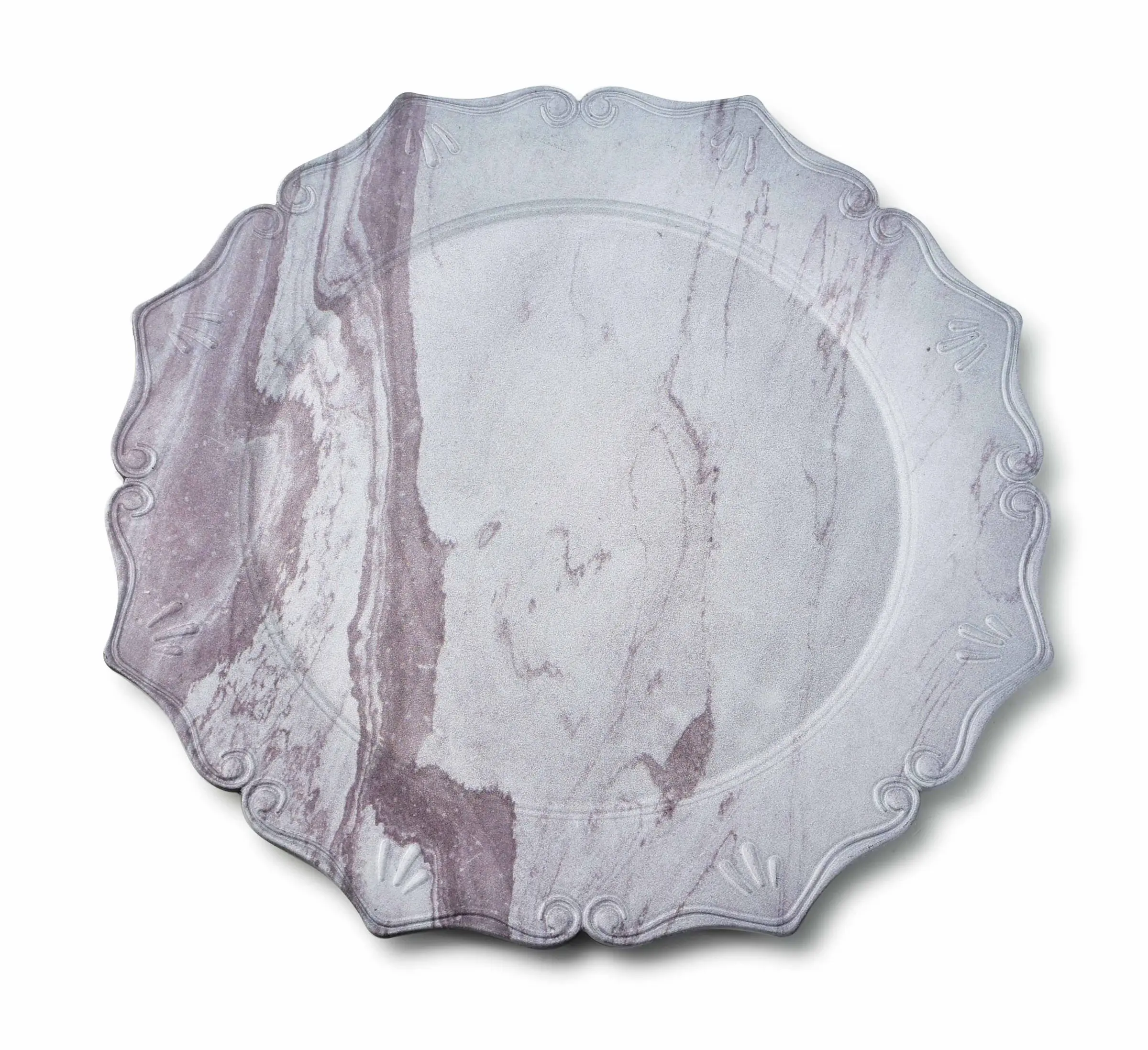 Mondex Dekorativní podtalíř BLANCHE V 33 cm růžový mramor