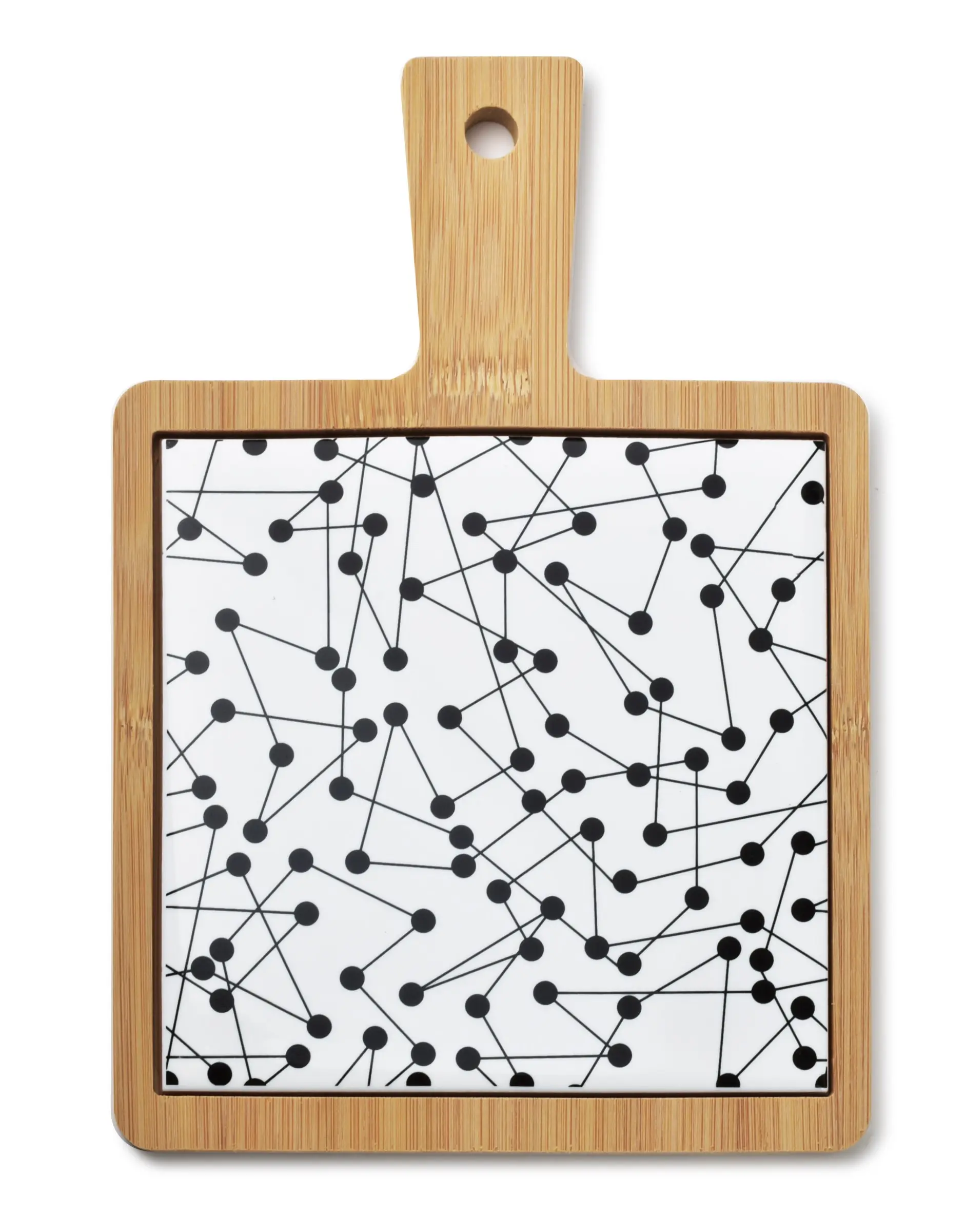 Mondex Servírovací prkénko MODERN KITCHEN 17x25 cm hnědá/bílá