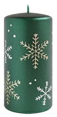 Mondex Vánoční svíčka FROST 17,5 cm zelená