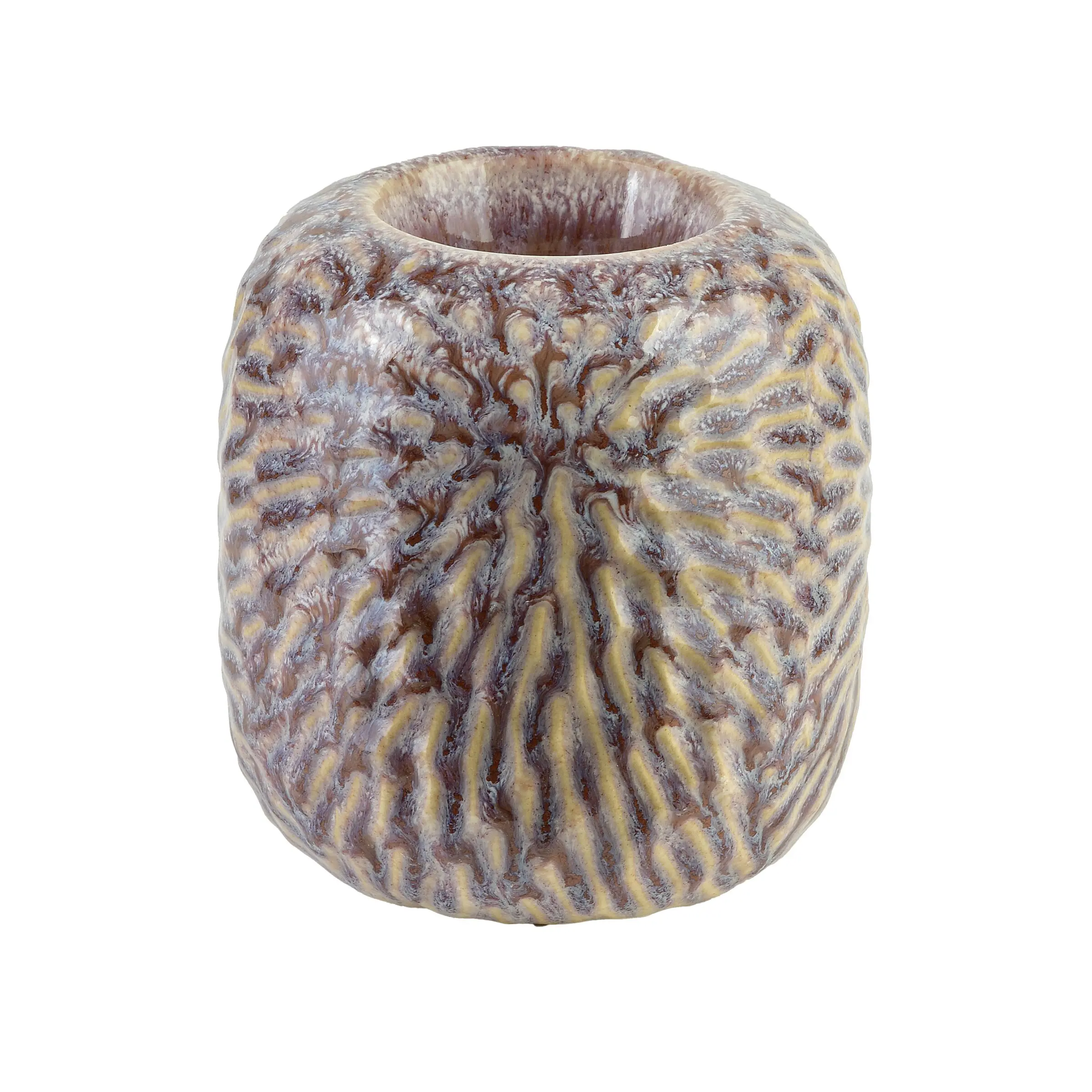 Mondex Keramický svícen Yarine 9,5 cm béžový