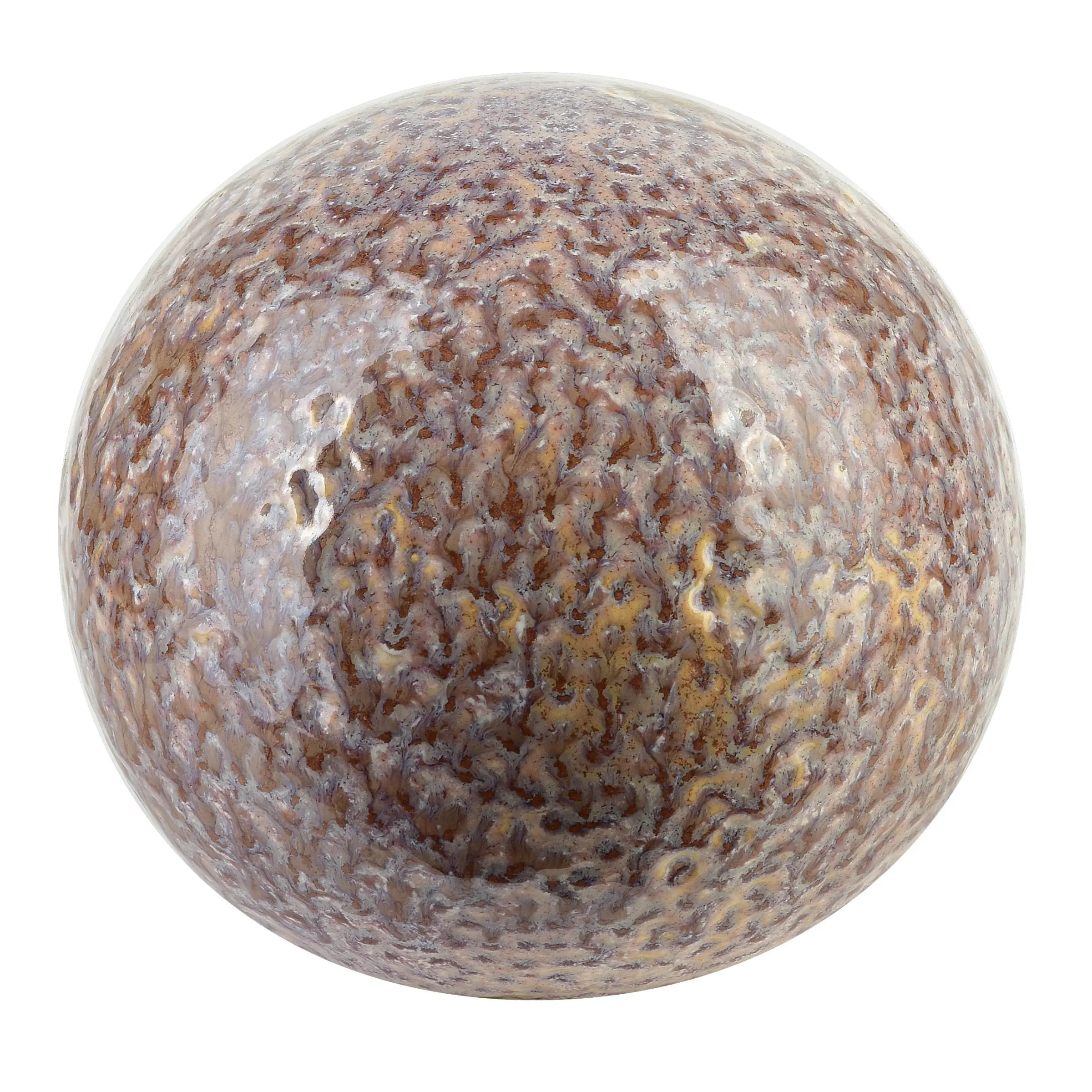 Mondex Keramická dekorativní koule Saggio Lemon 12 cm hnědá