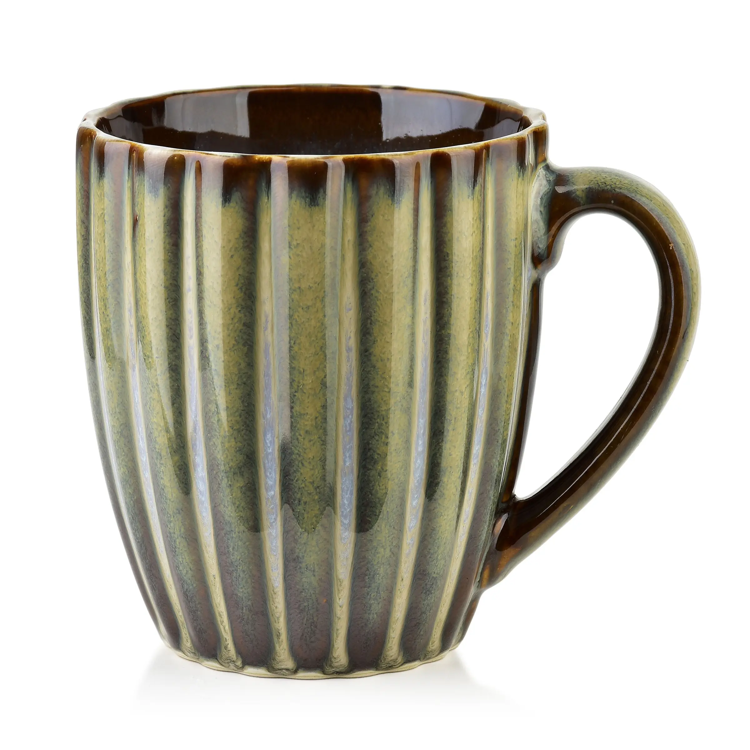 Affekdesign Porcelánový hrnek EVIE GREEN 360 ml zelený