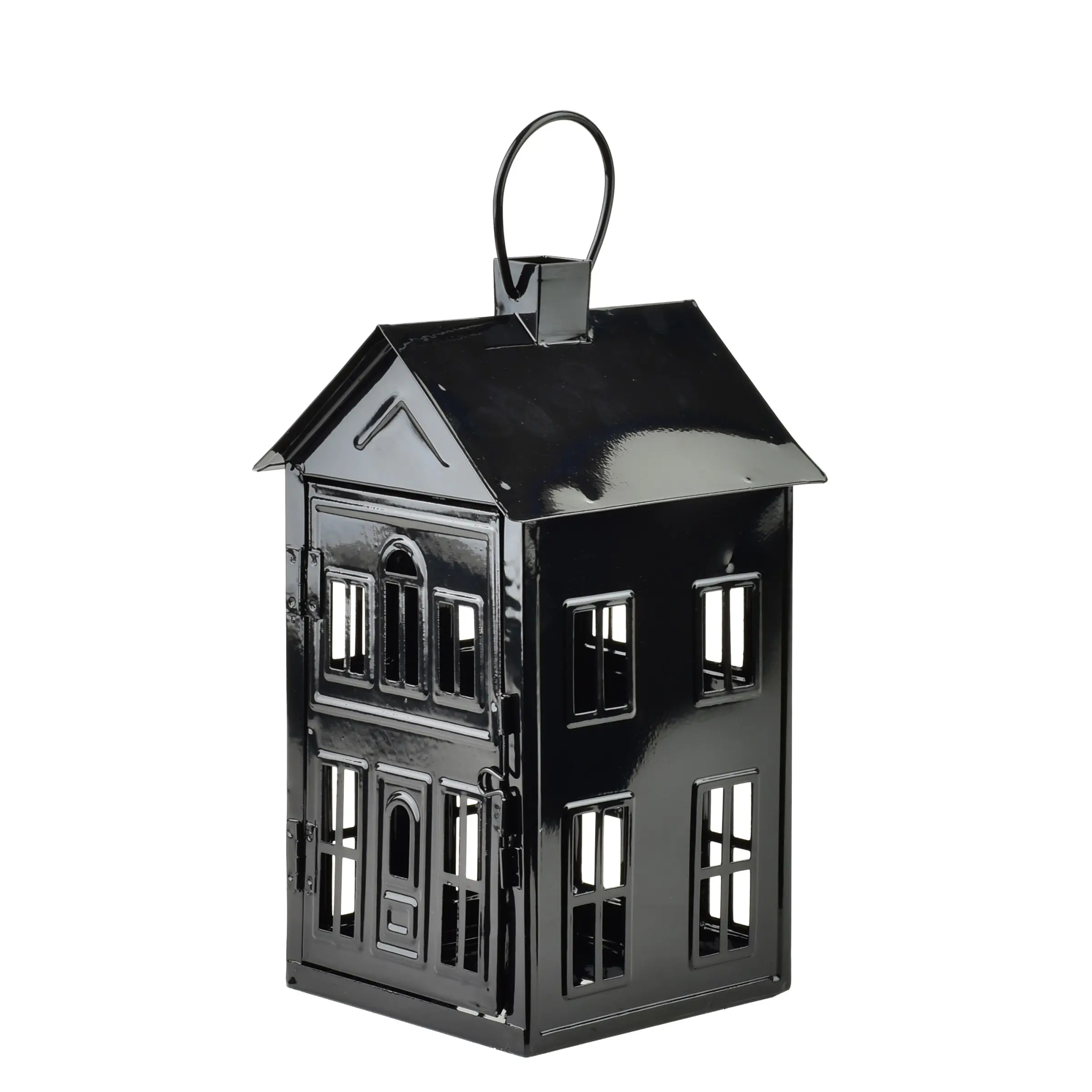 Mondex Kovová lucerna Roger 14,8x14,3x26,8 cm černá